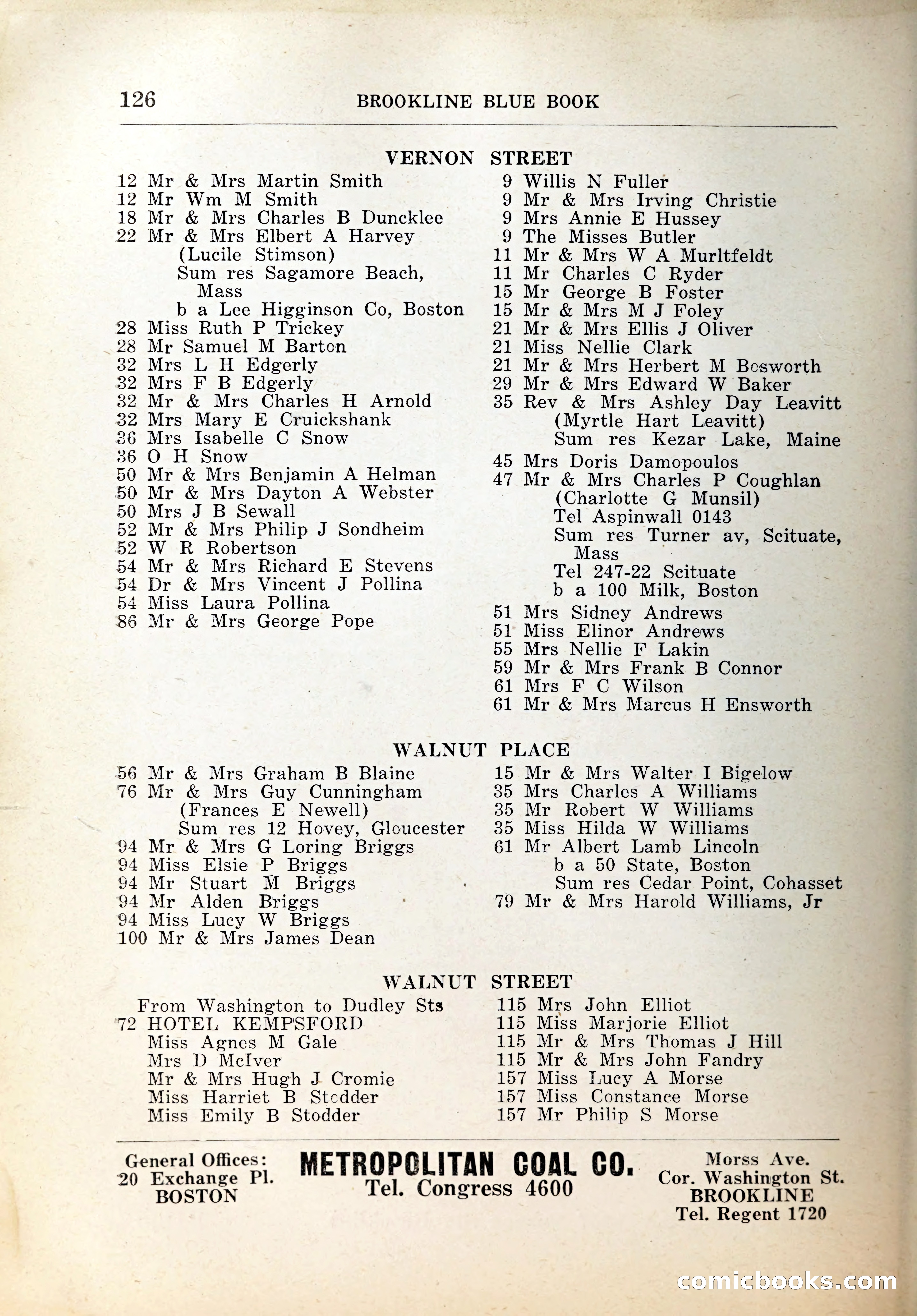 Blue Book of Brookline, 1926 — page 161 of 327