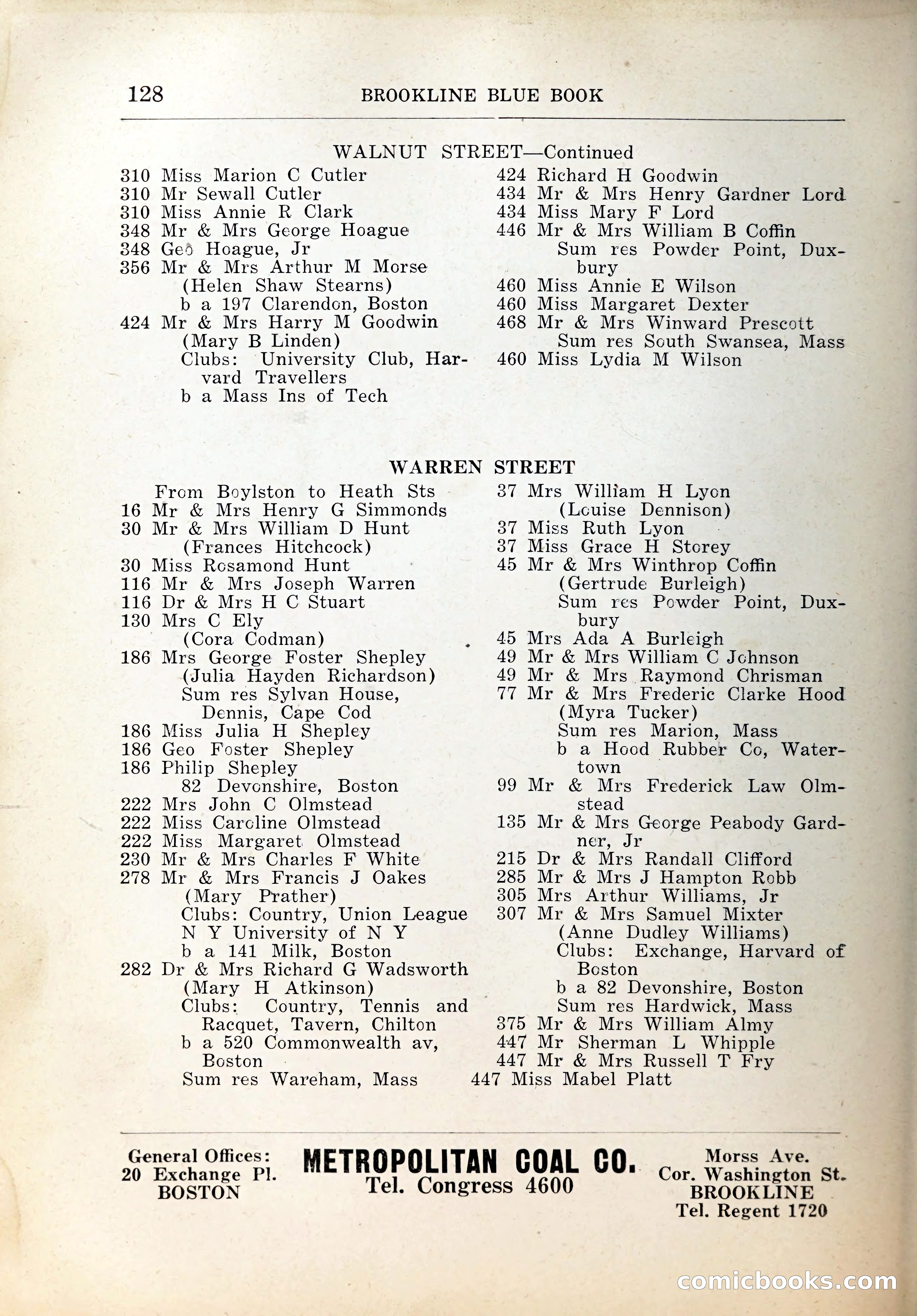 Blue Book of Brookline, 1926 — page 163 of 327