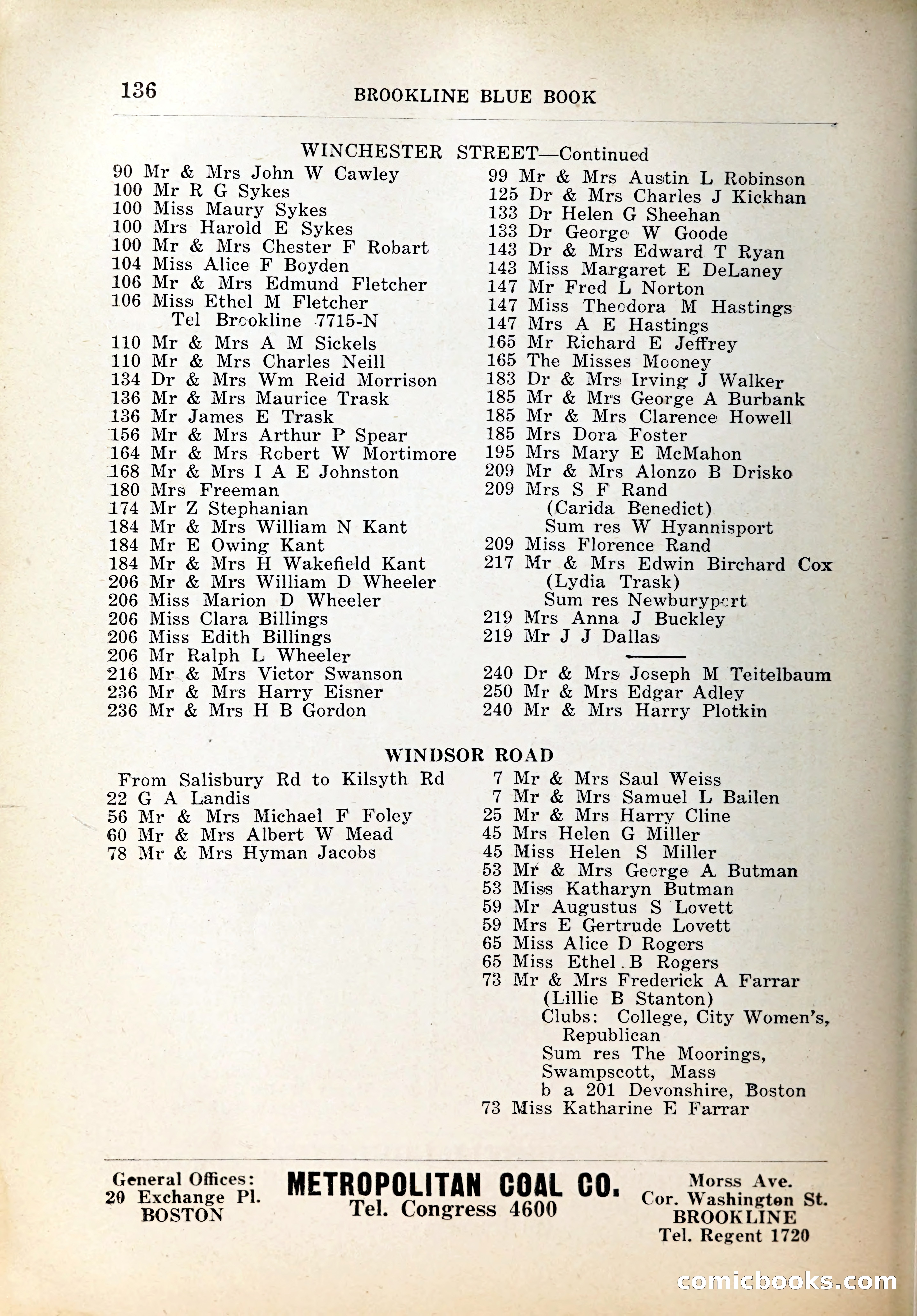 Blue Book of Brookline, 1926 — page 171 of 327