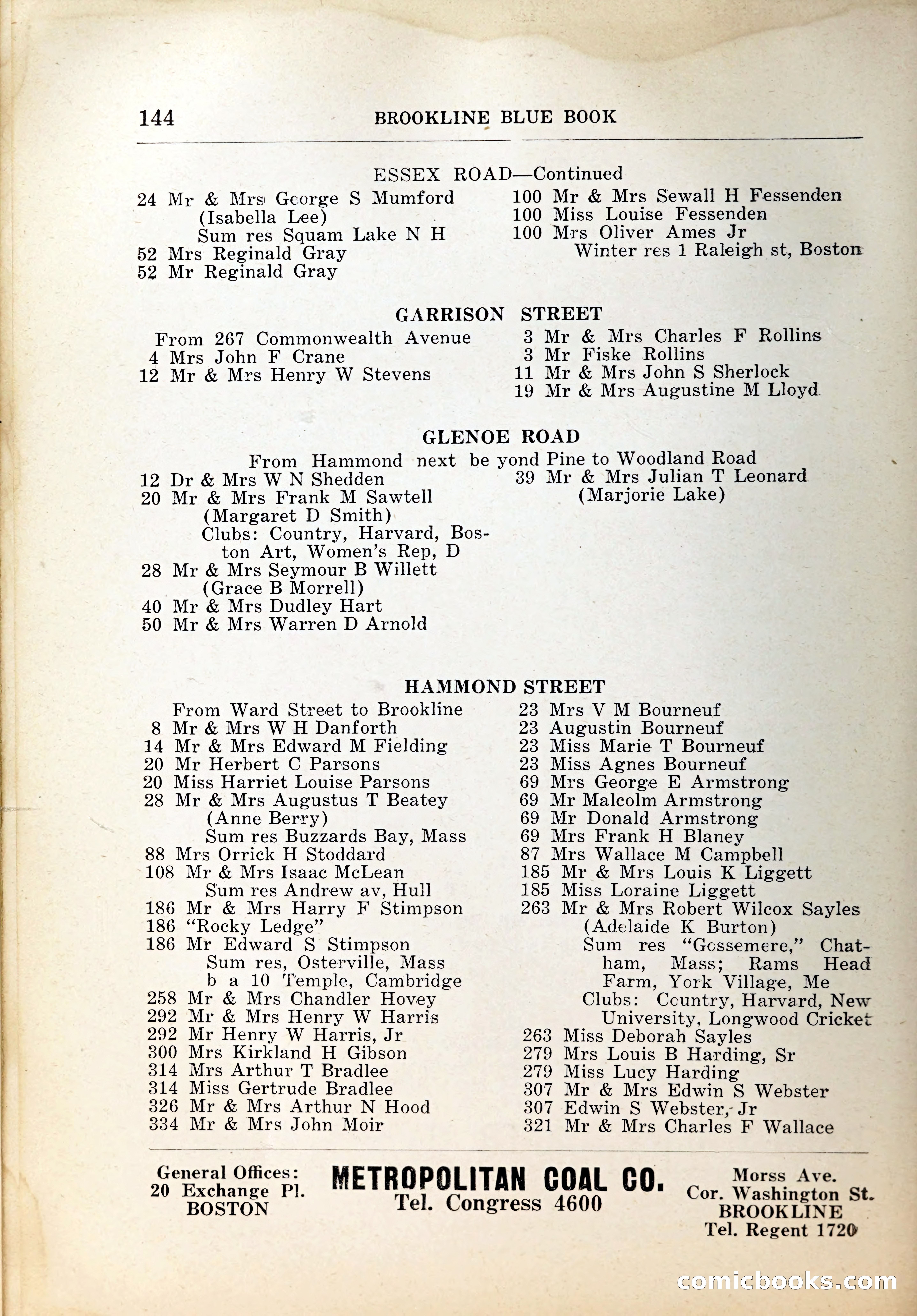 Blue Book of Brookline, 1926 — page 179 of 327