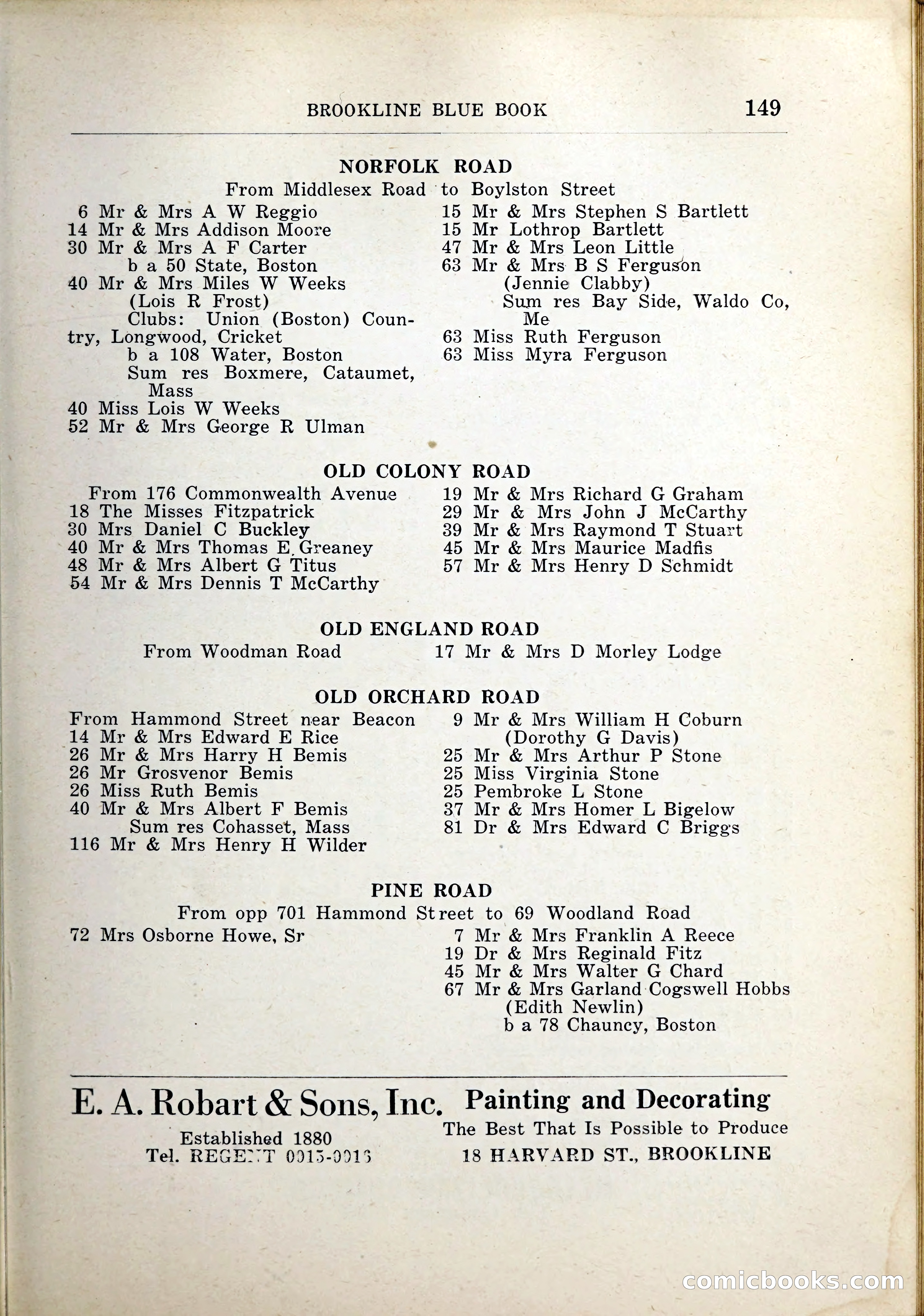 Blue Book of Brookline, 1926 — page 184 of 327