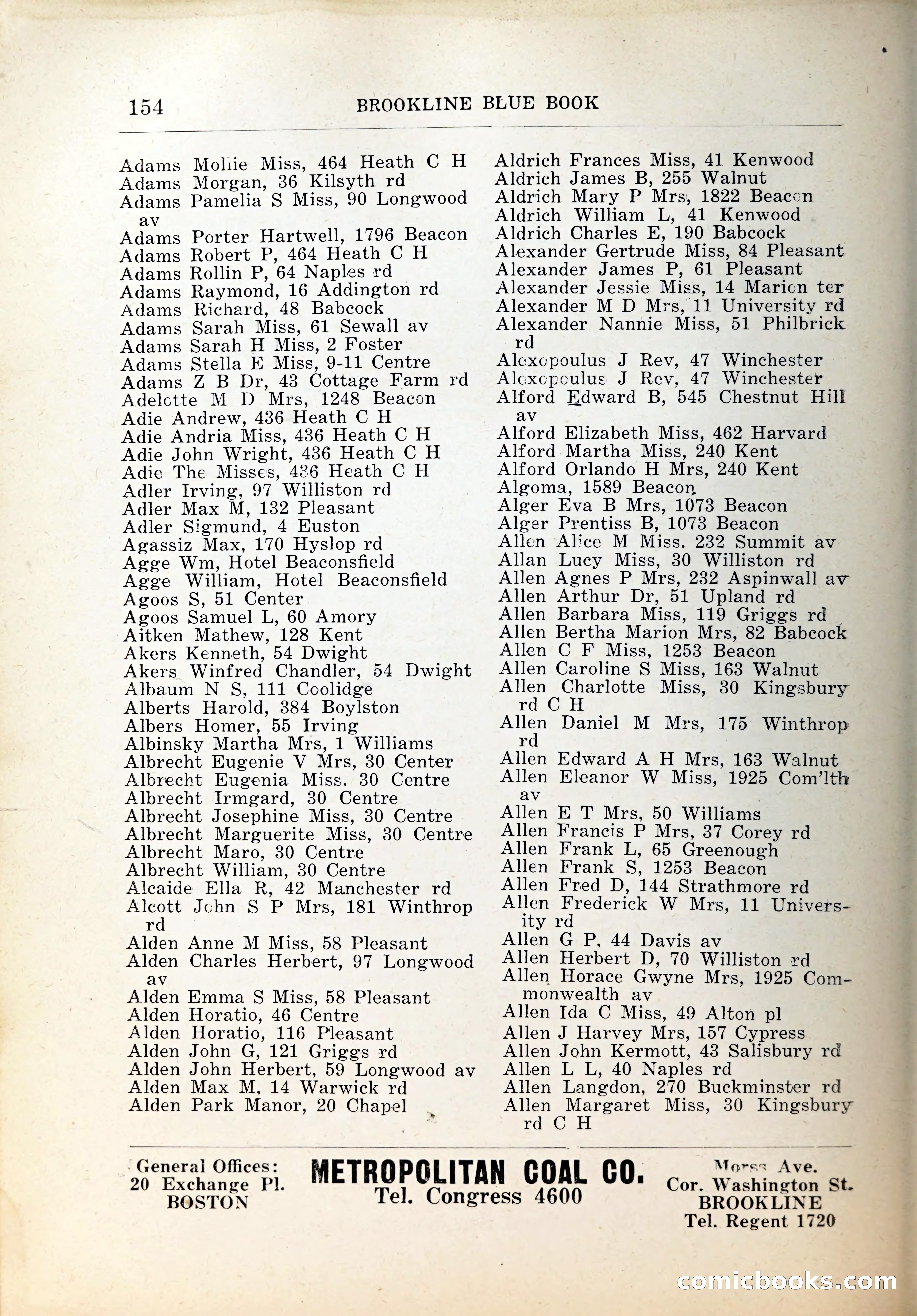Blue Book of Brookline, 1926 — page 189 of 327