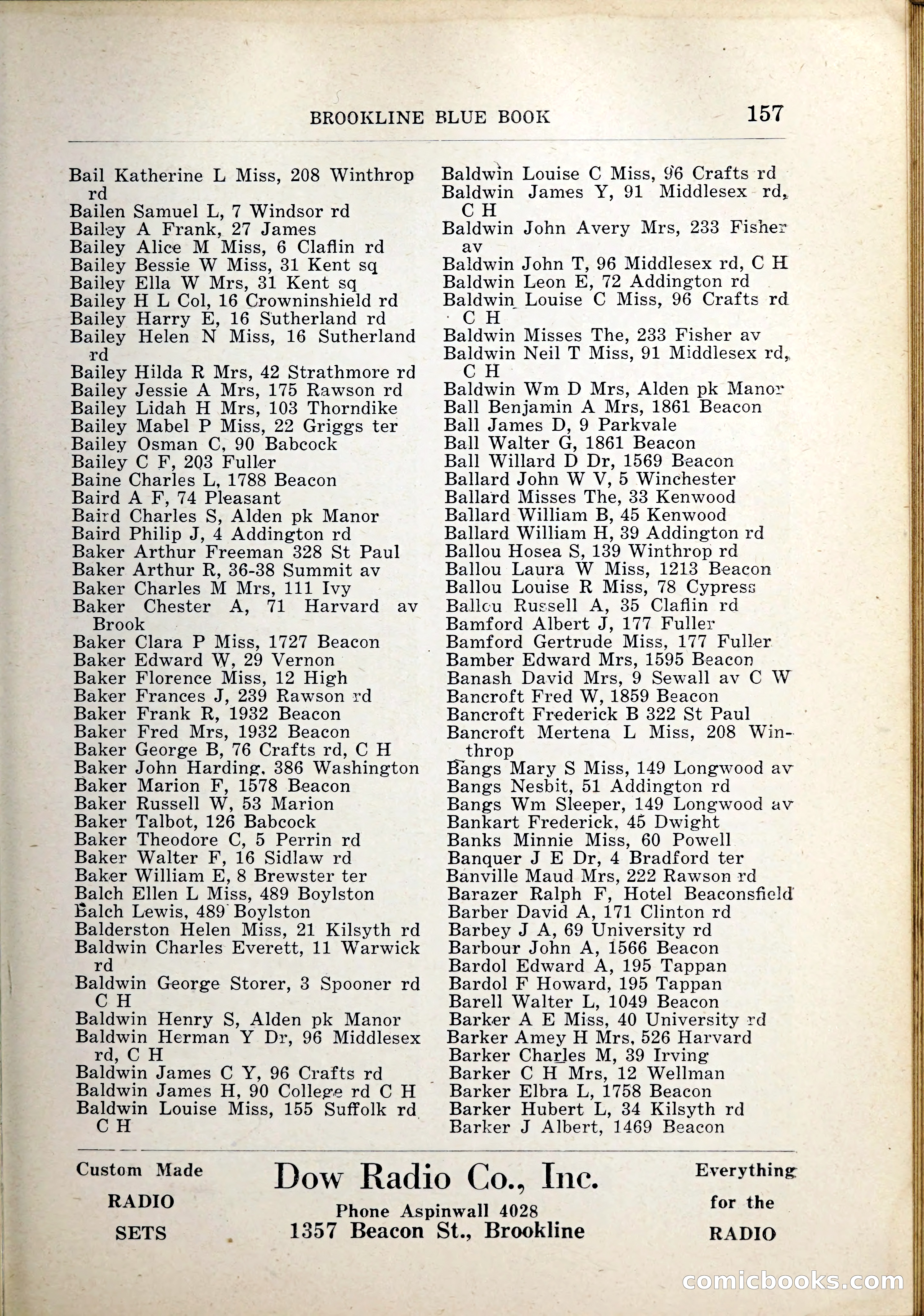 Blue Book of Brookline, 1926 — page 192 of 327