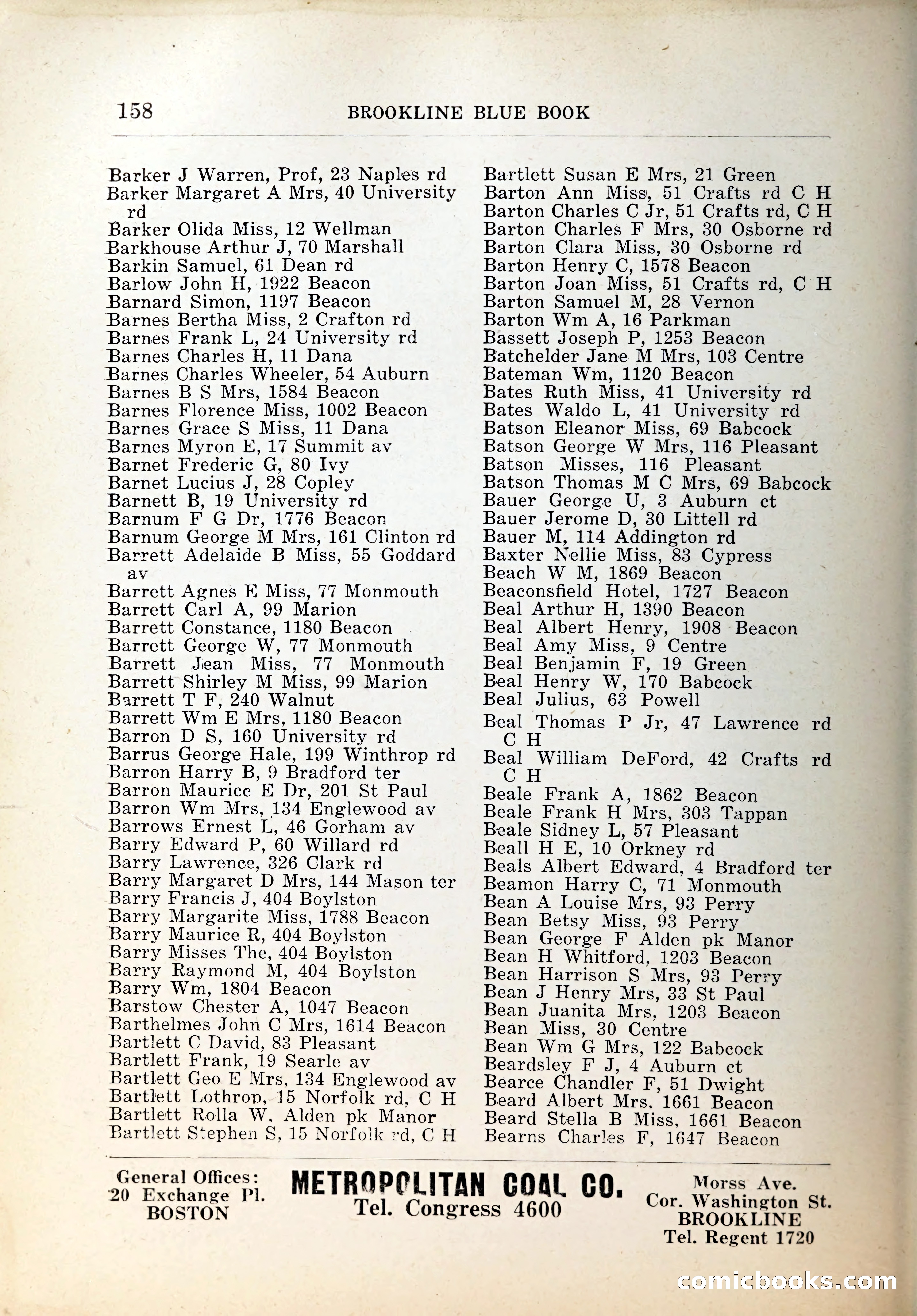 Blue Book of Brookline, 1926 — page 193 of 327