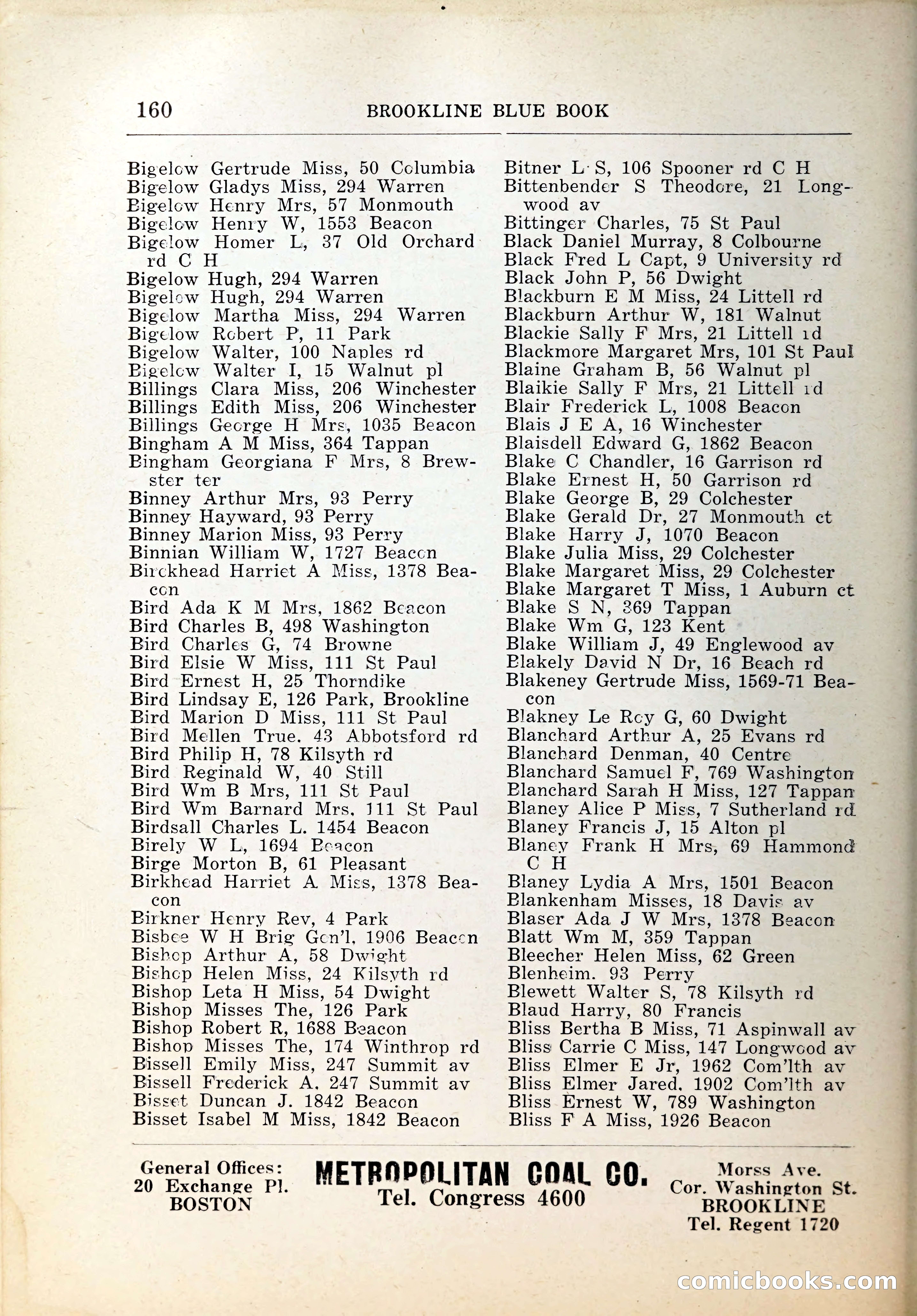 Blue Book of Brookline, 1926 — page 195 of 327