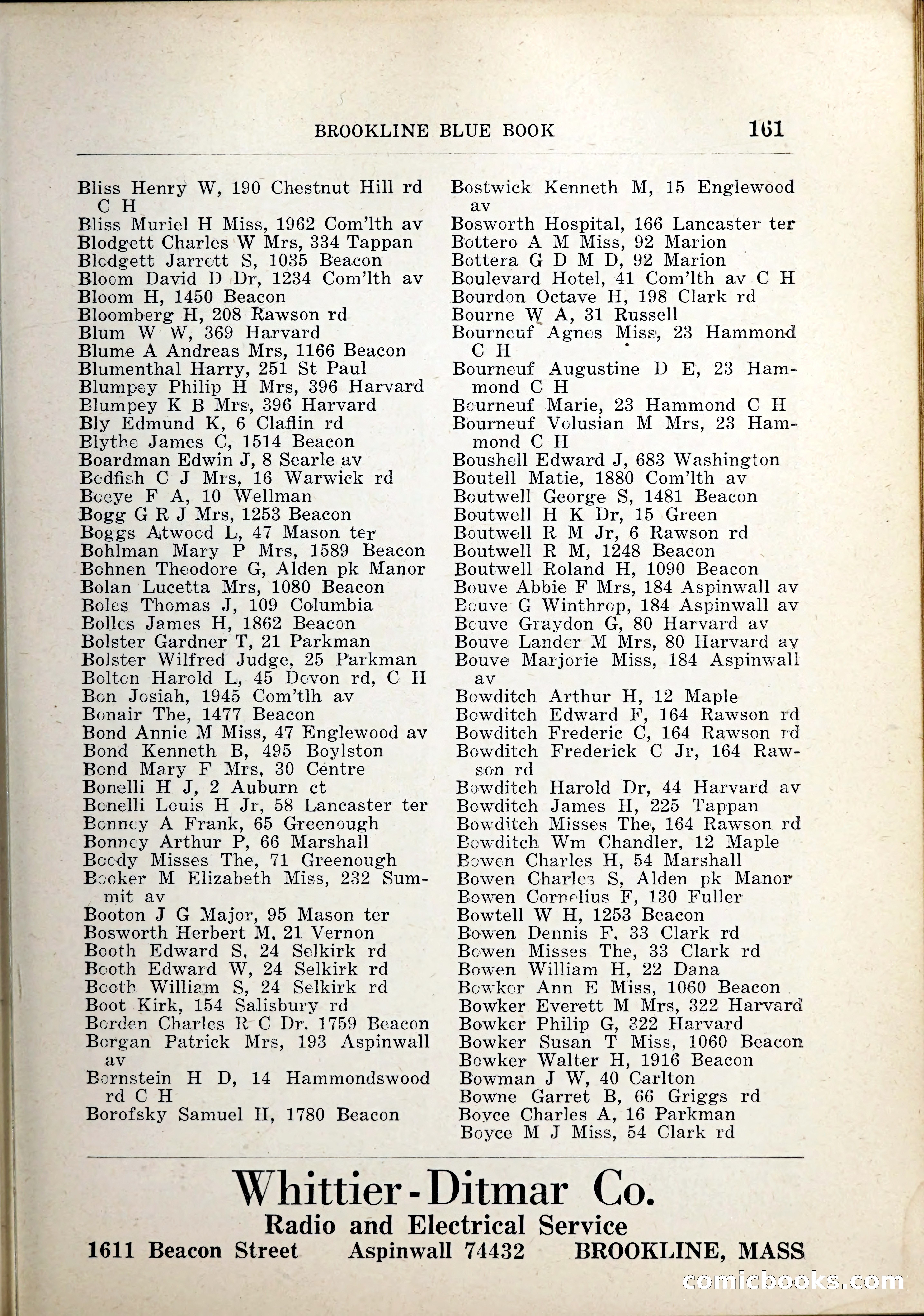 Blue Book of Brookline, 1926 — page 196 of 327
