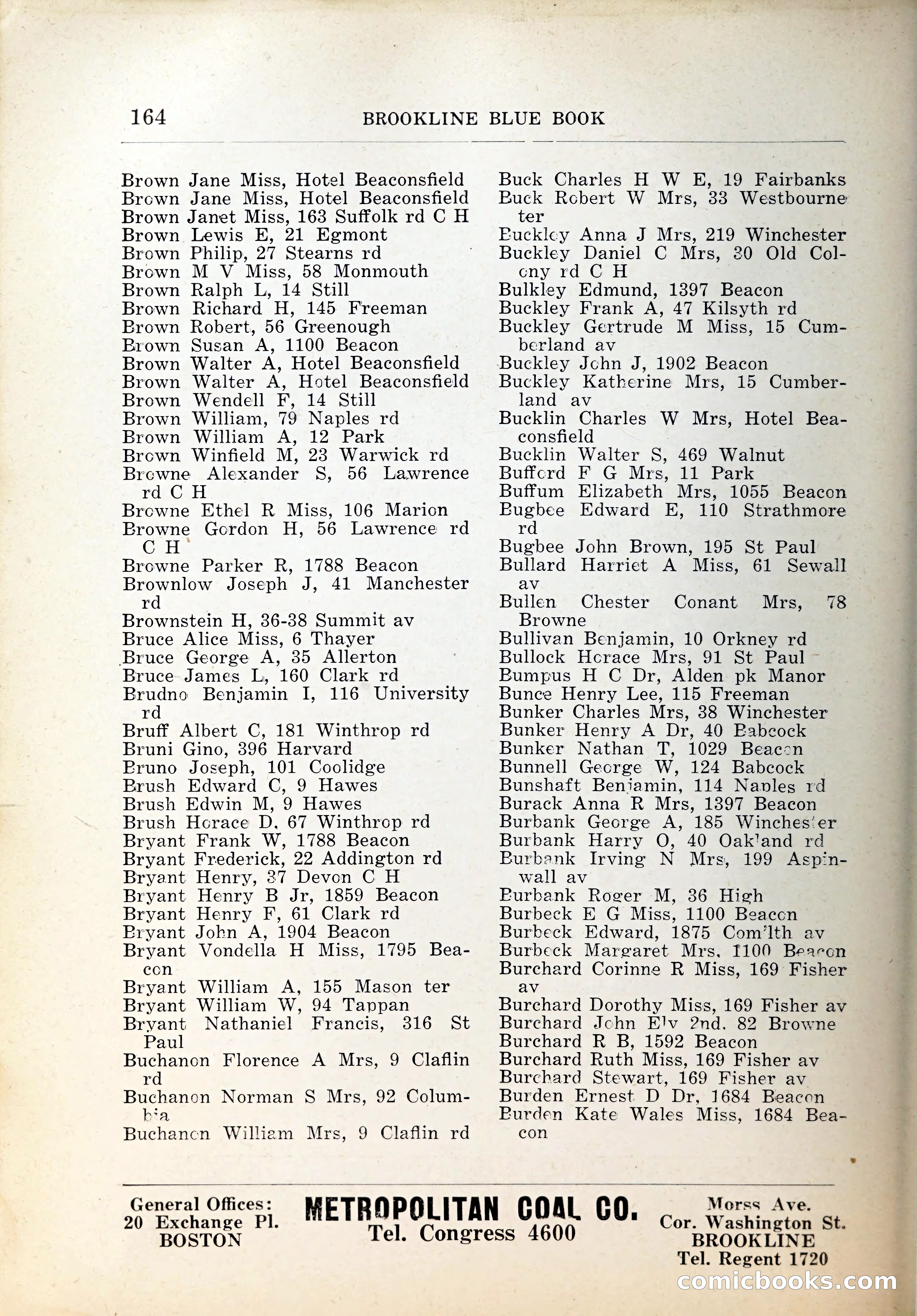 Blue Book of Brookline, 1926 — page 199 of 327