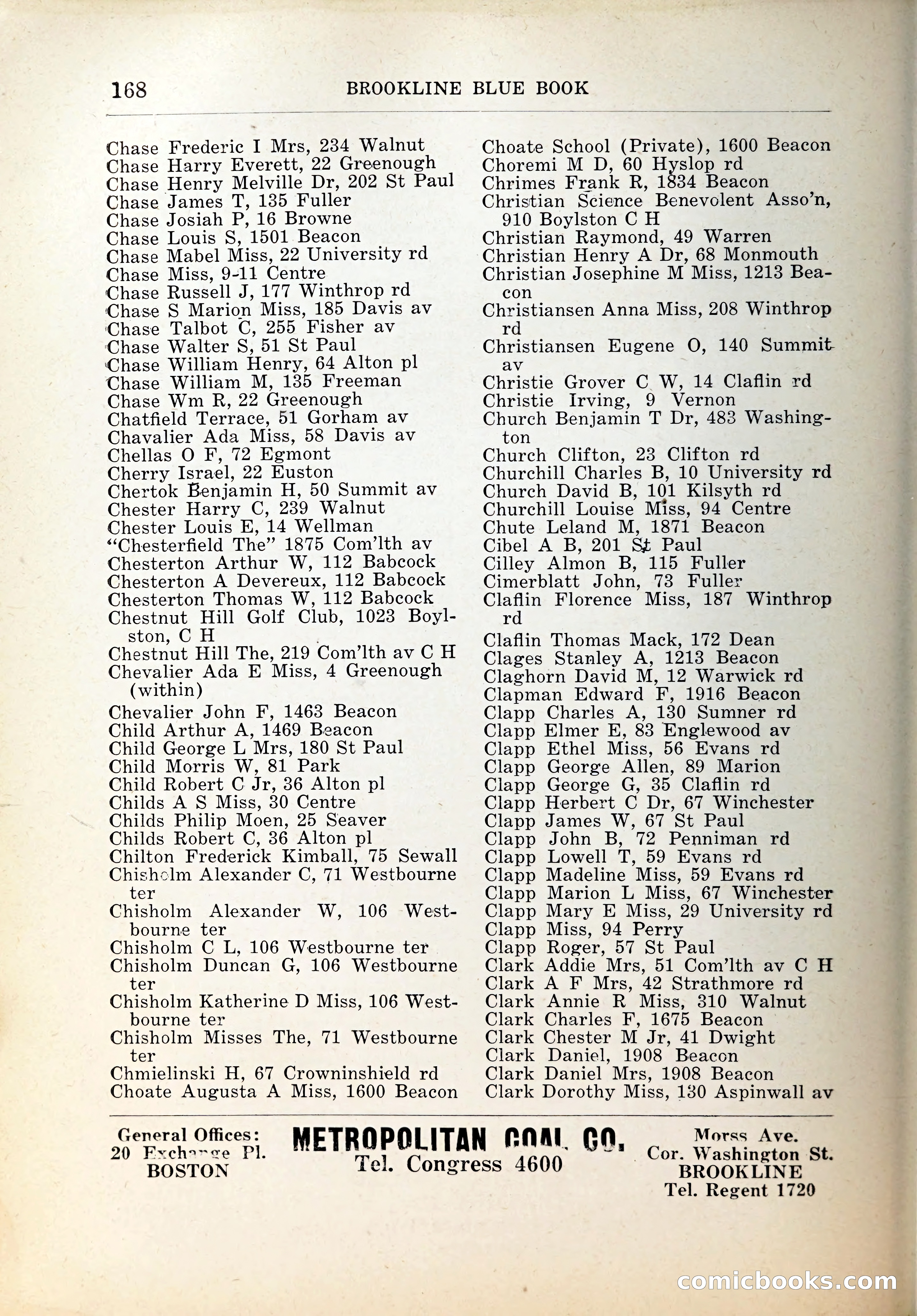 Blue Book of Brookline, 1926 — page 203 of 327