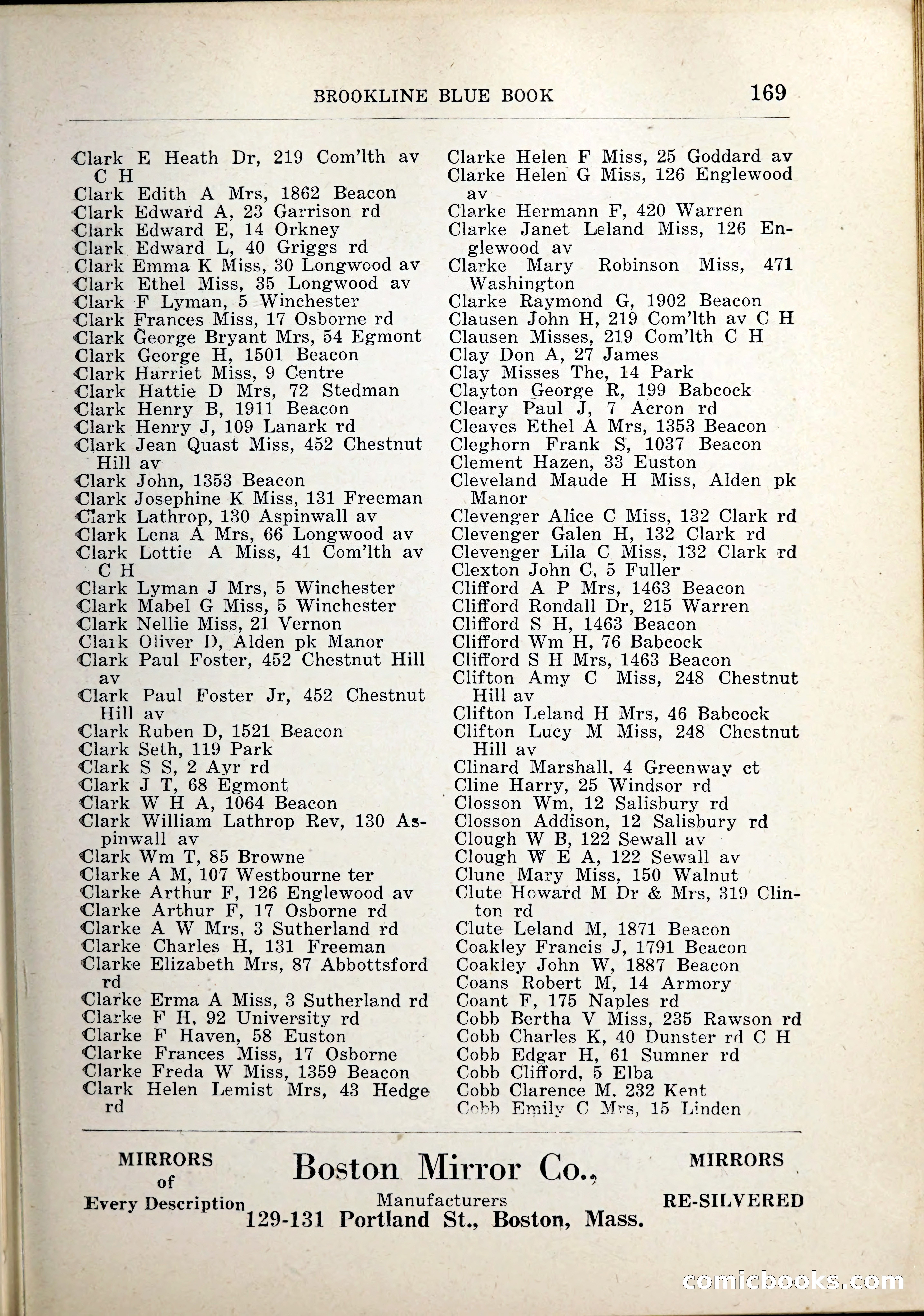 Blue Book of Brookline, 1926 — page 204 of 327