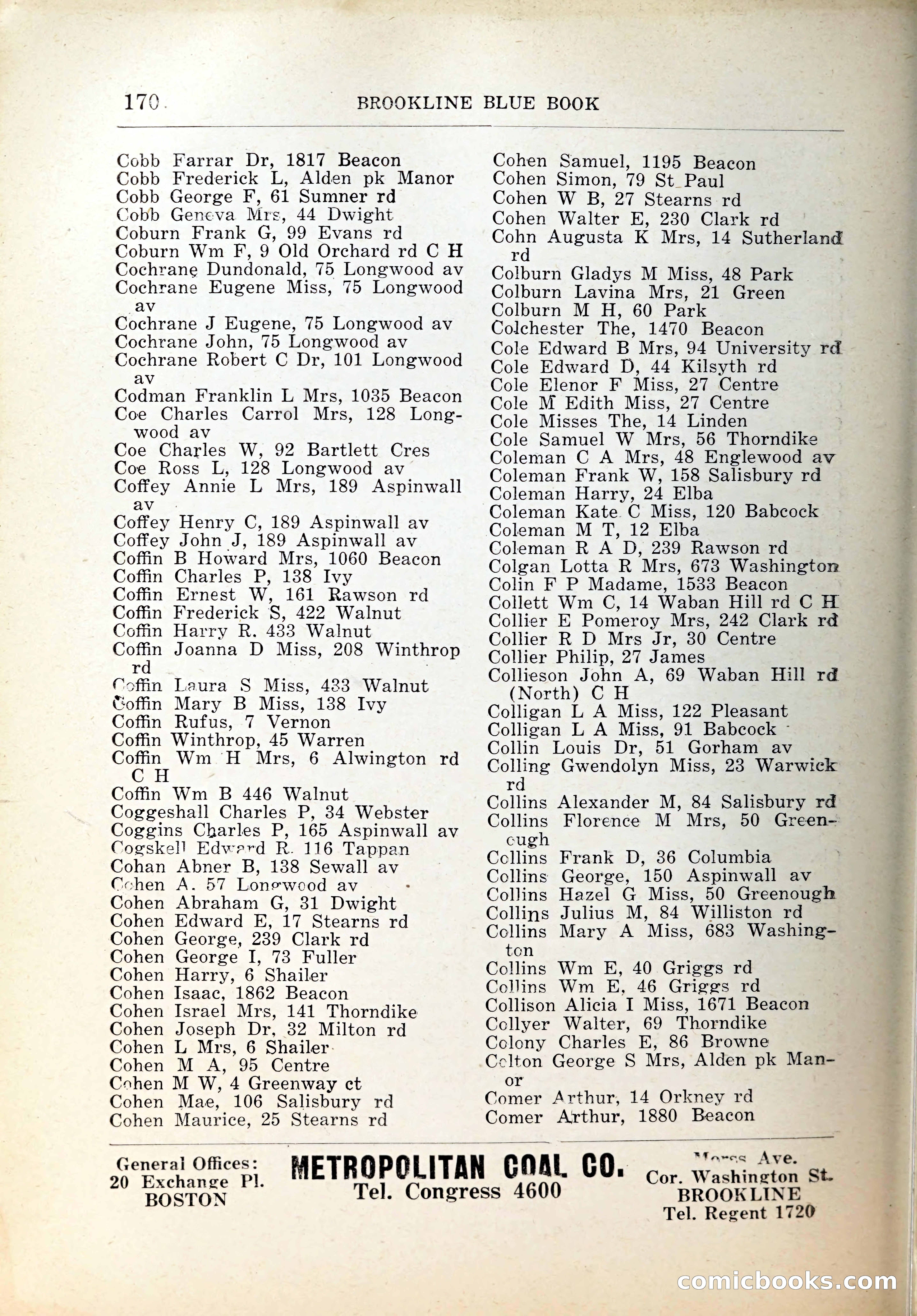 Blue Book of Brookline, 1926 — page 205 of 327