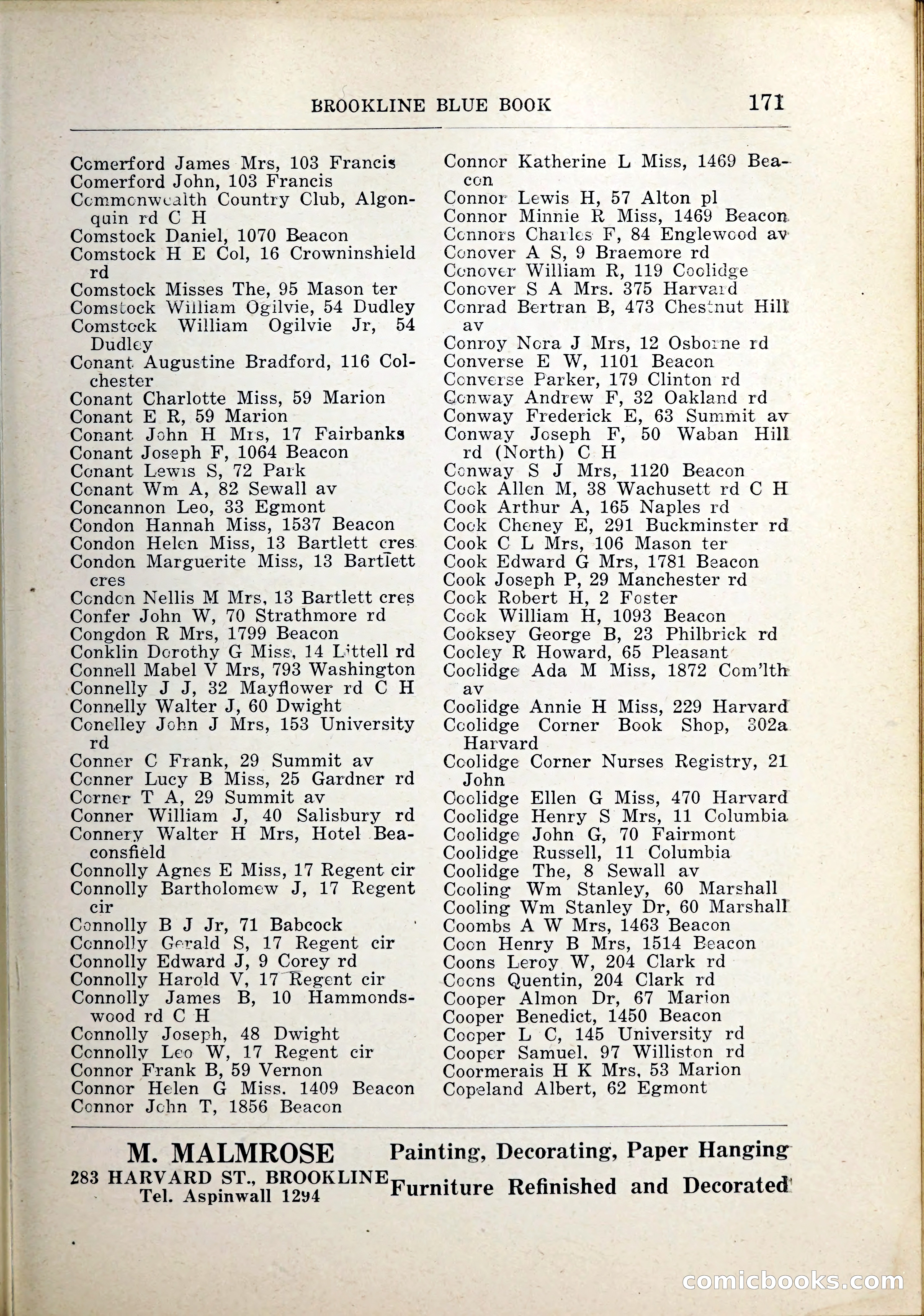 Blue Book of Brookline, 1926 — page 206 of 327