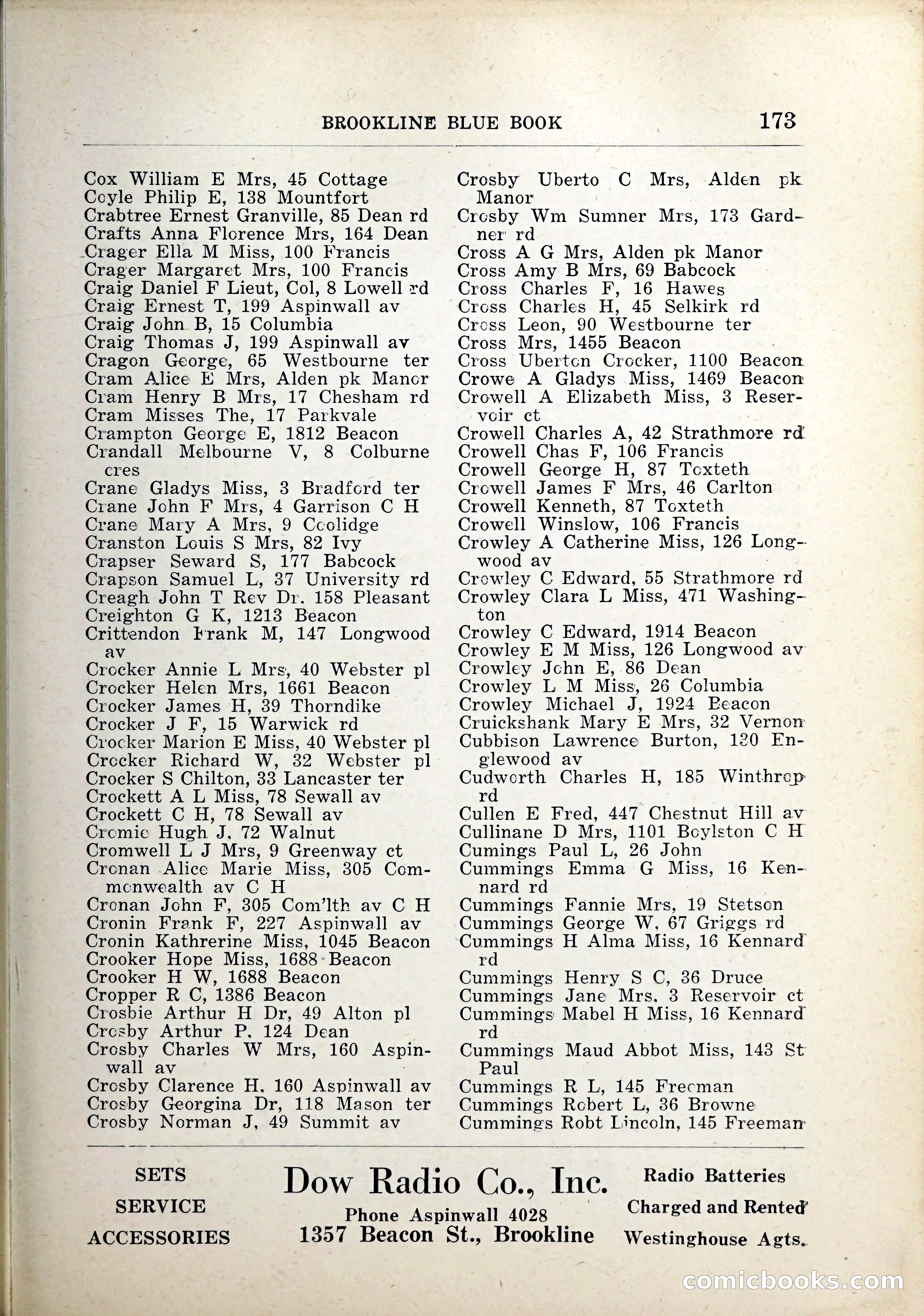 Blue Book of Brookline, 1926 — page 208 of 327