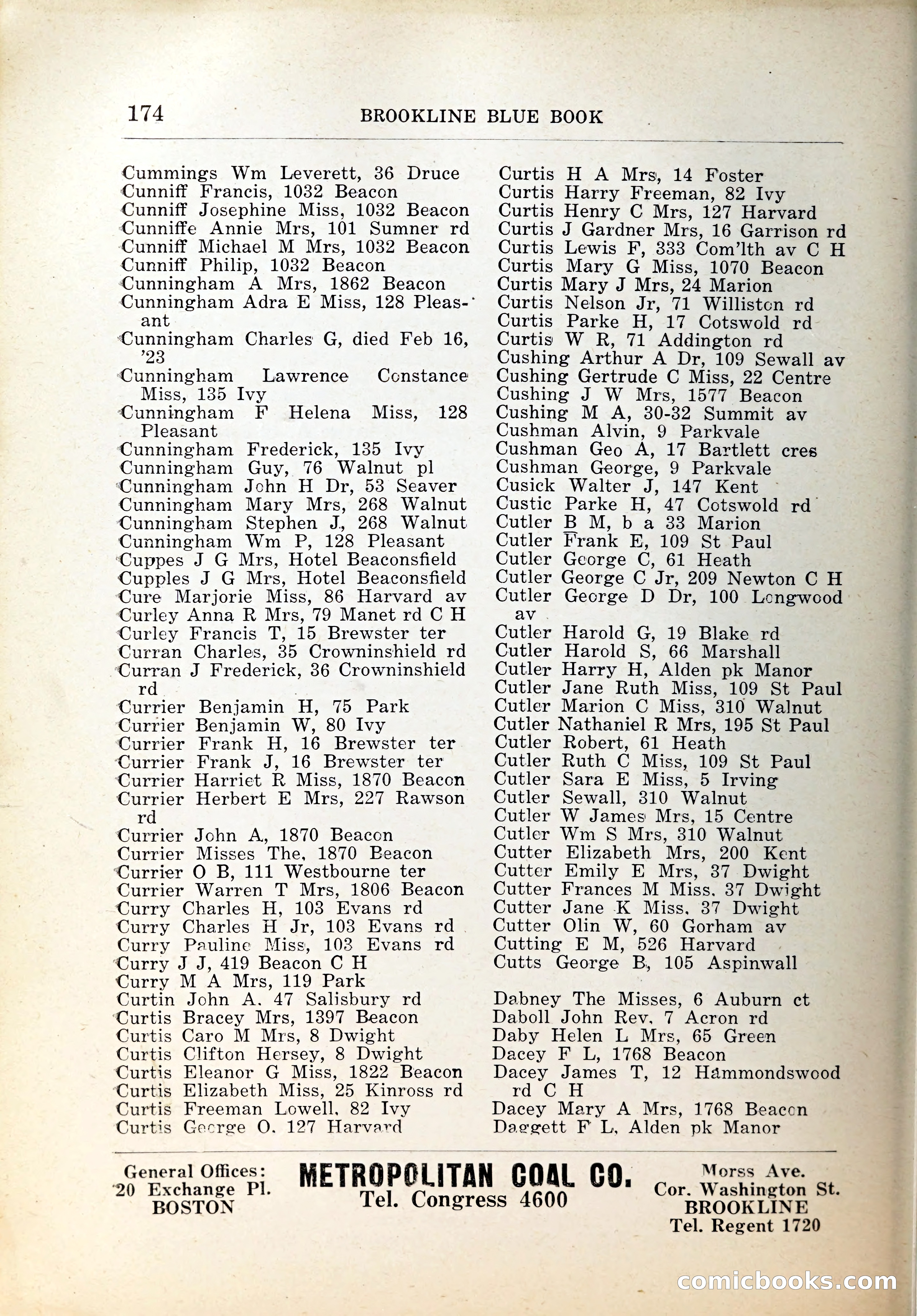 Blue Book of Brookline, 1926 — page 209 of 327