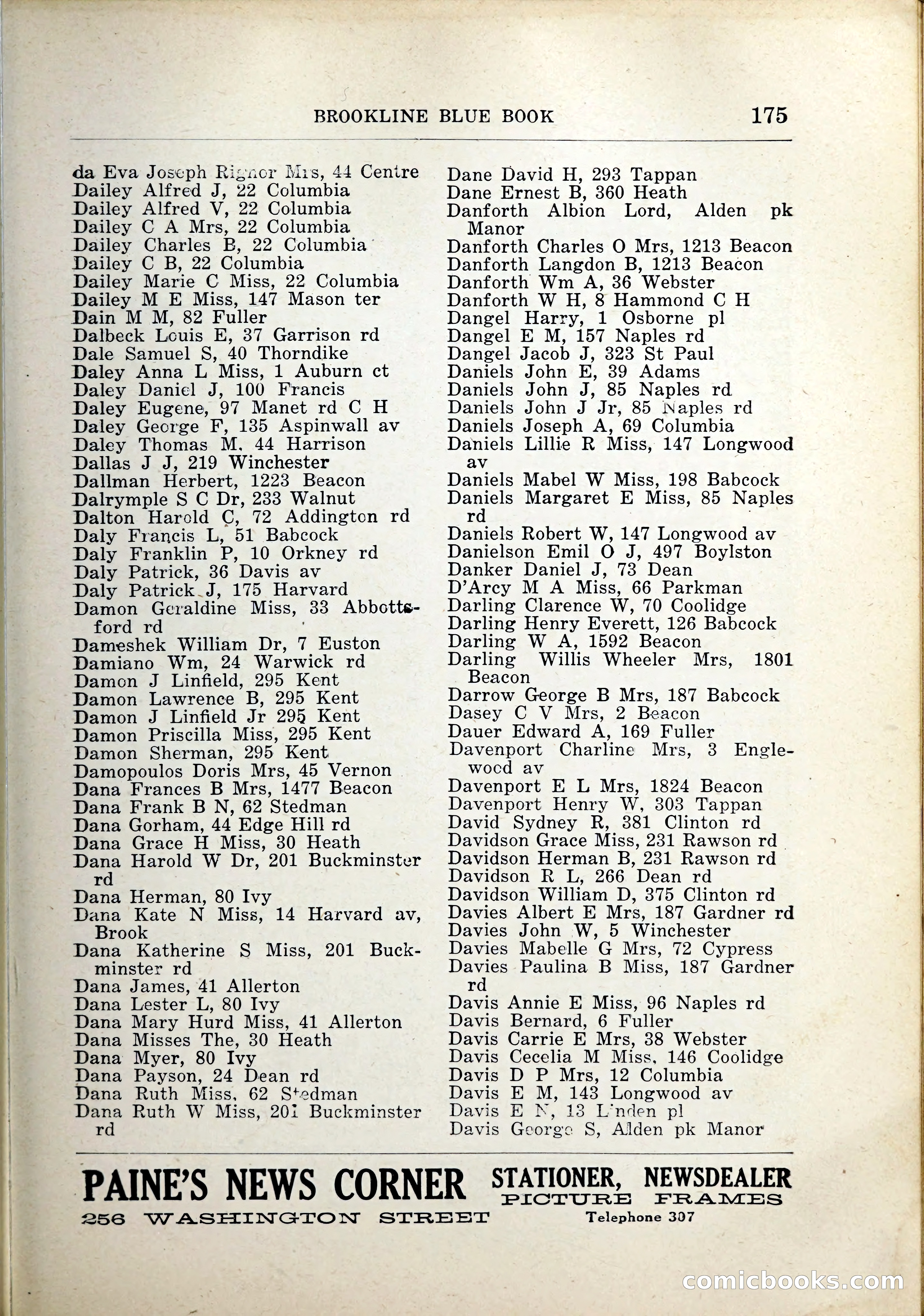 Blue Book of Brookline, 1926 — page 210 of 327