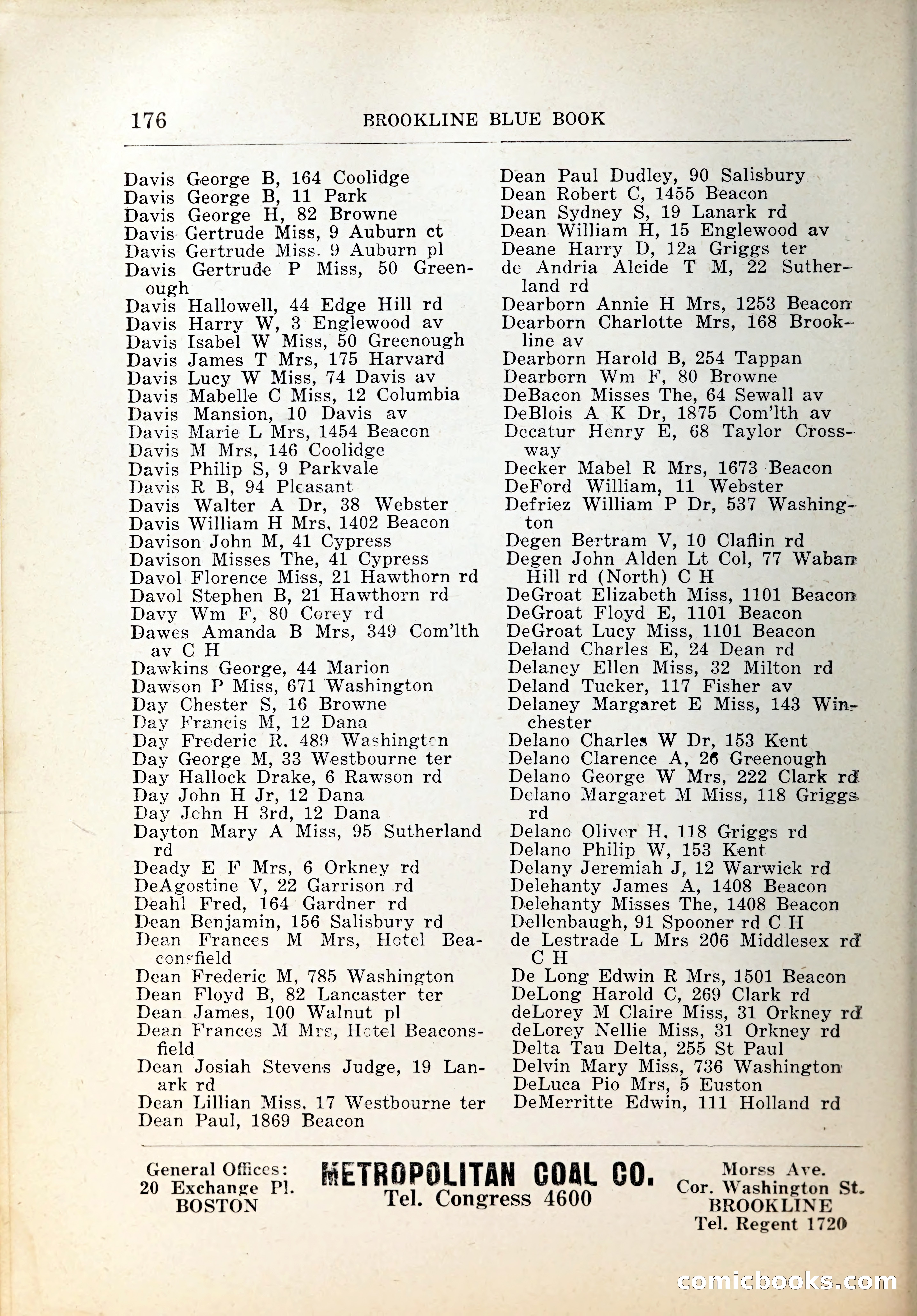 Blue Book of Brookline, 1926 — page 211 of 327