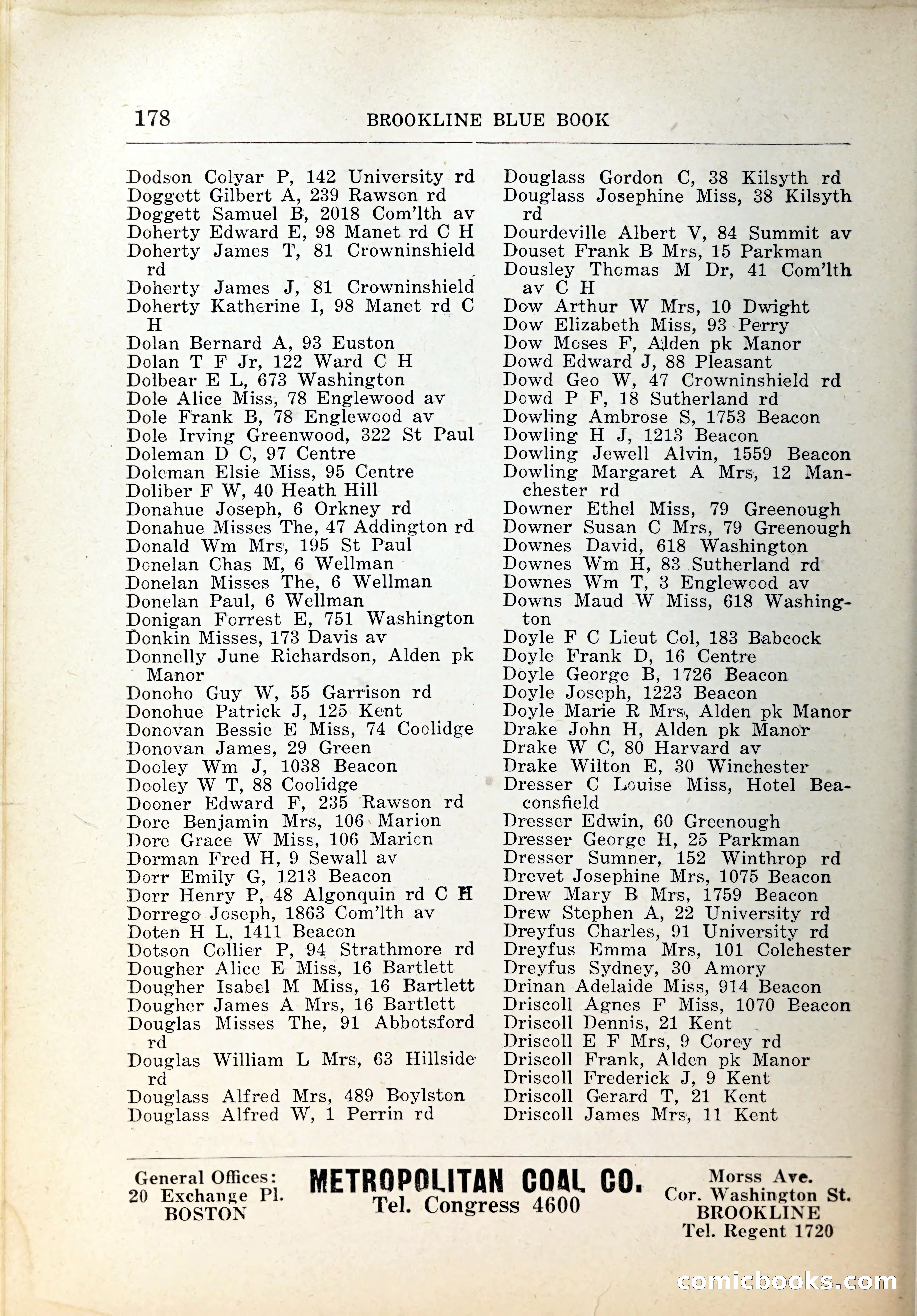 Blue Book of Brookline, 1926 — page 213 of 327