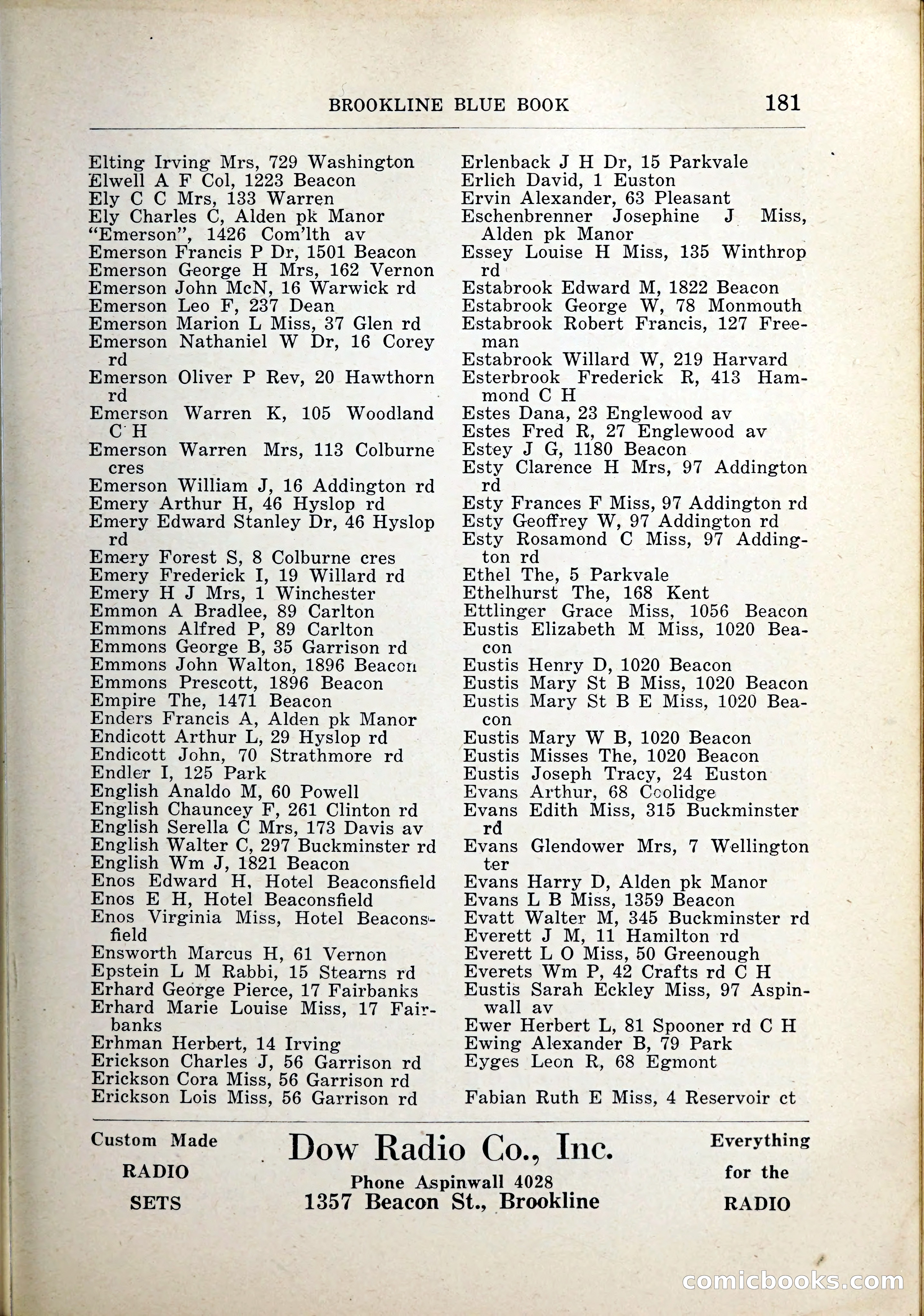 Blue Book of Brookline, 1926 — page 216 of 327