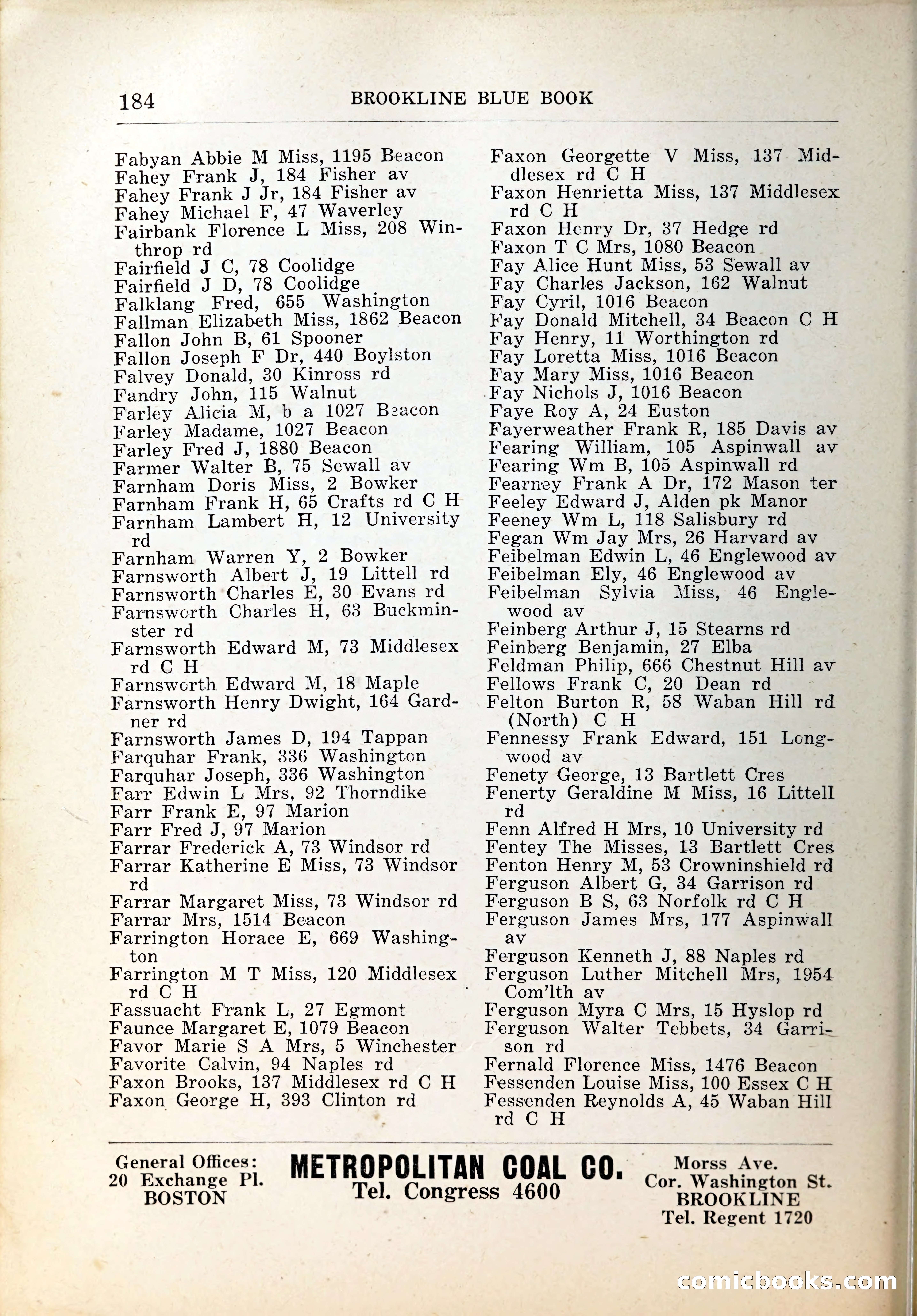 Blue Book of Brookline, 1926 — page 217 of 327