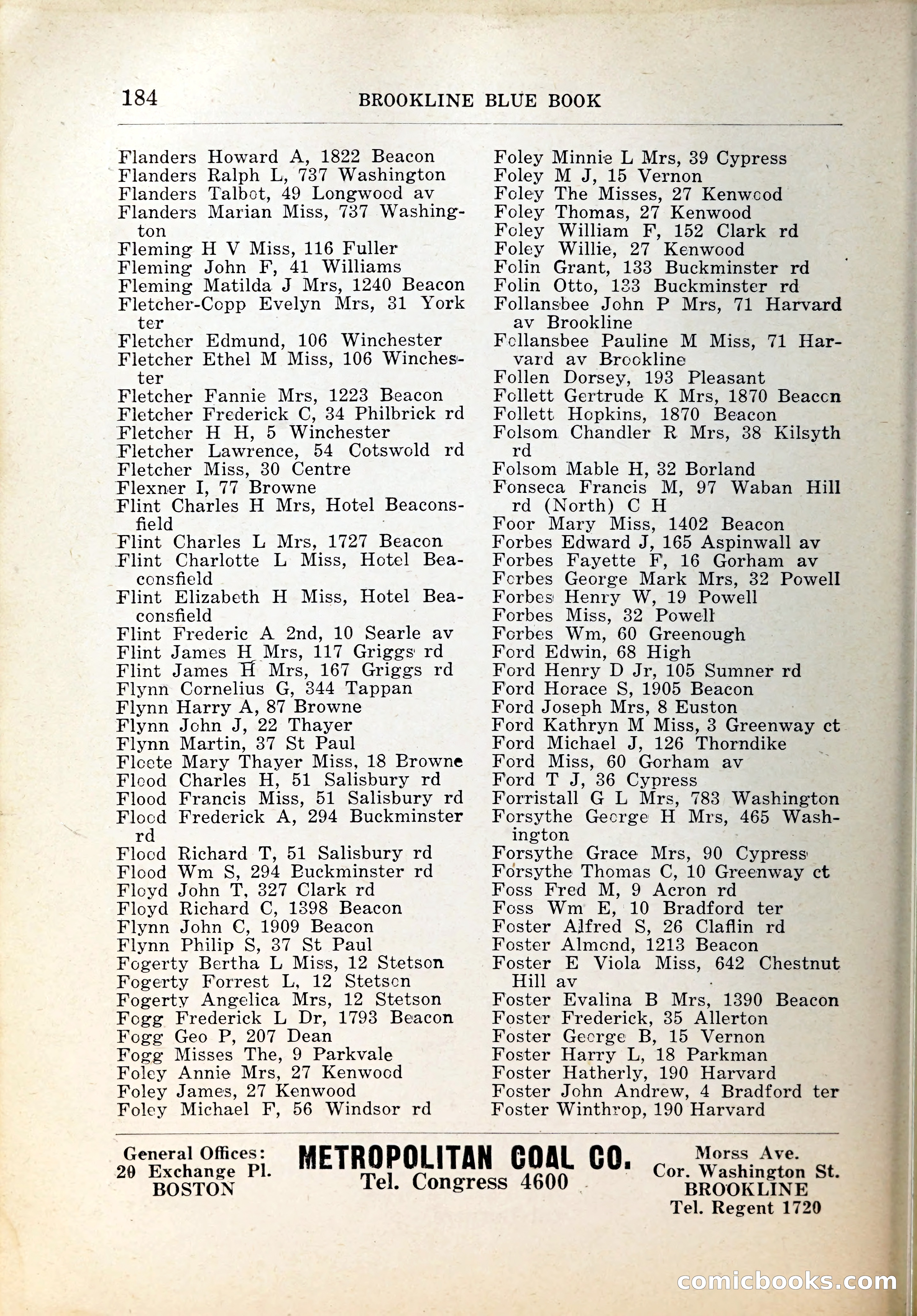 Blue Book of Brookline, 1926 — page 219 of 327