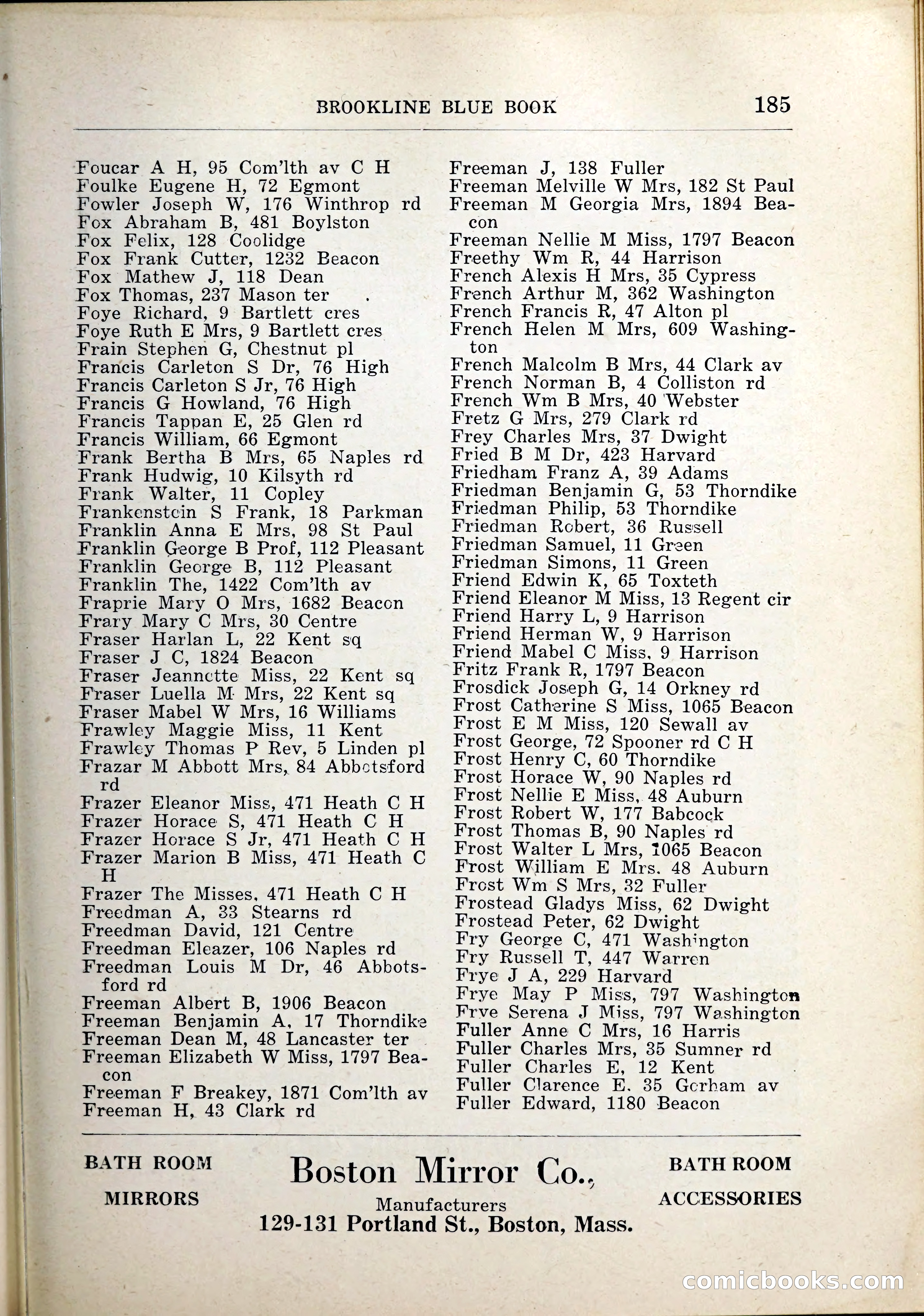 Blue Book of Brookline, 1926 — page 220 of 327