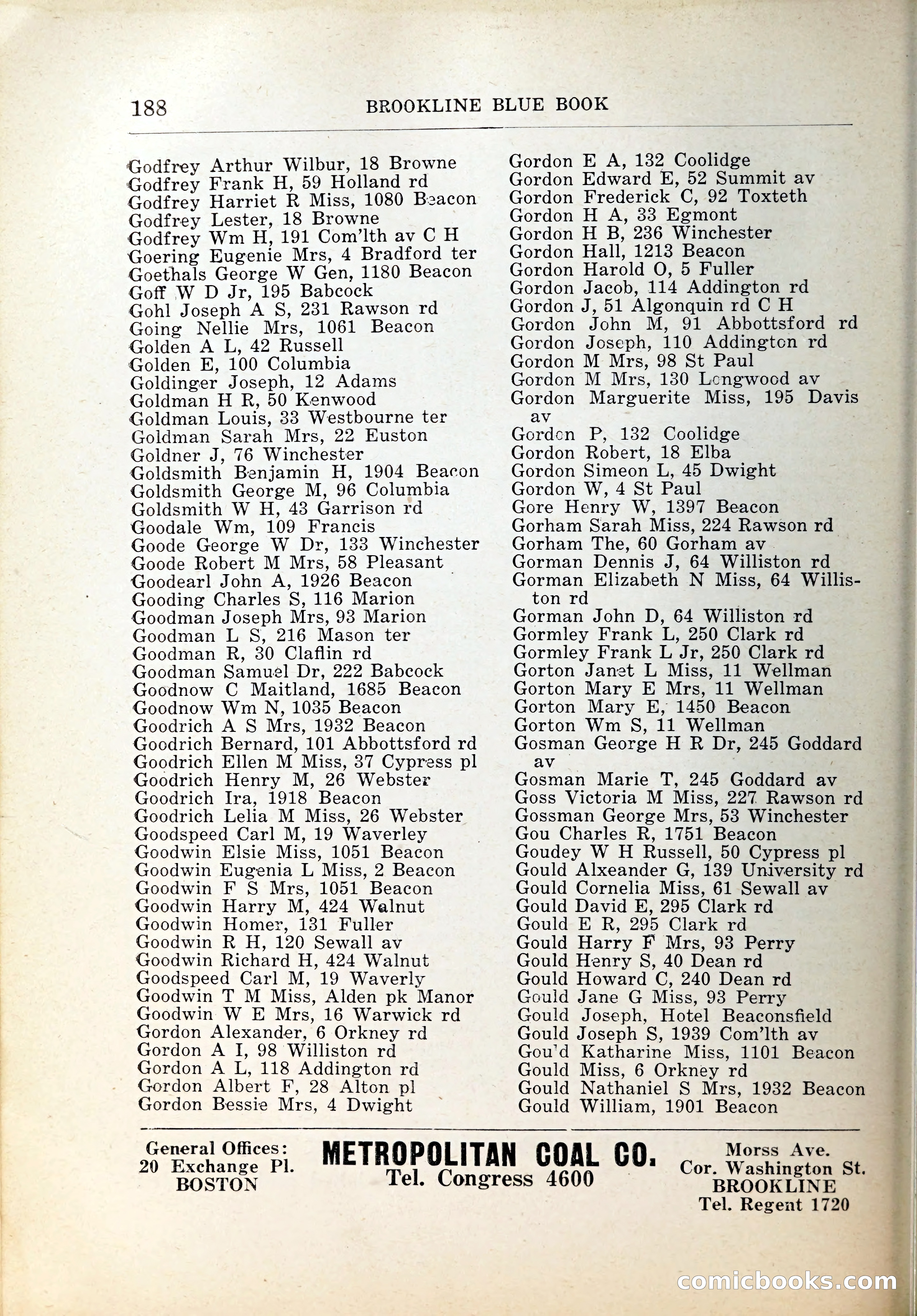 Blue Book of Brookline, 1926 — page 223 of 327