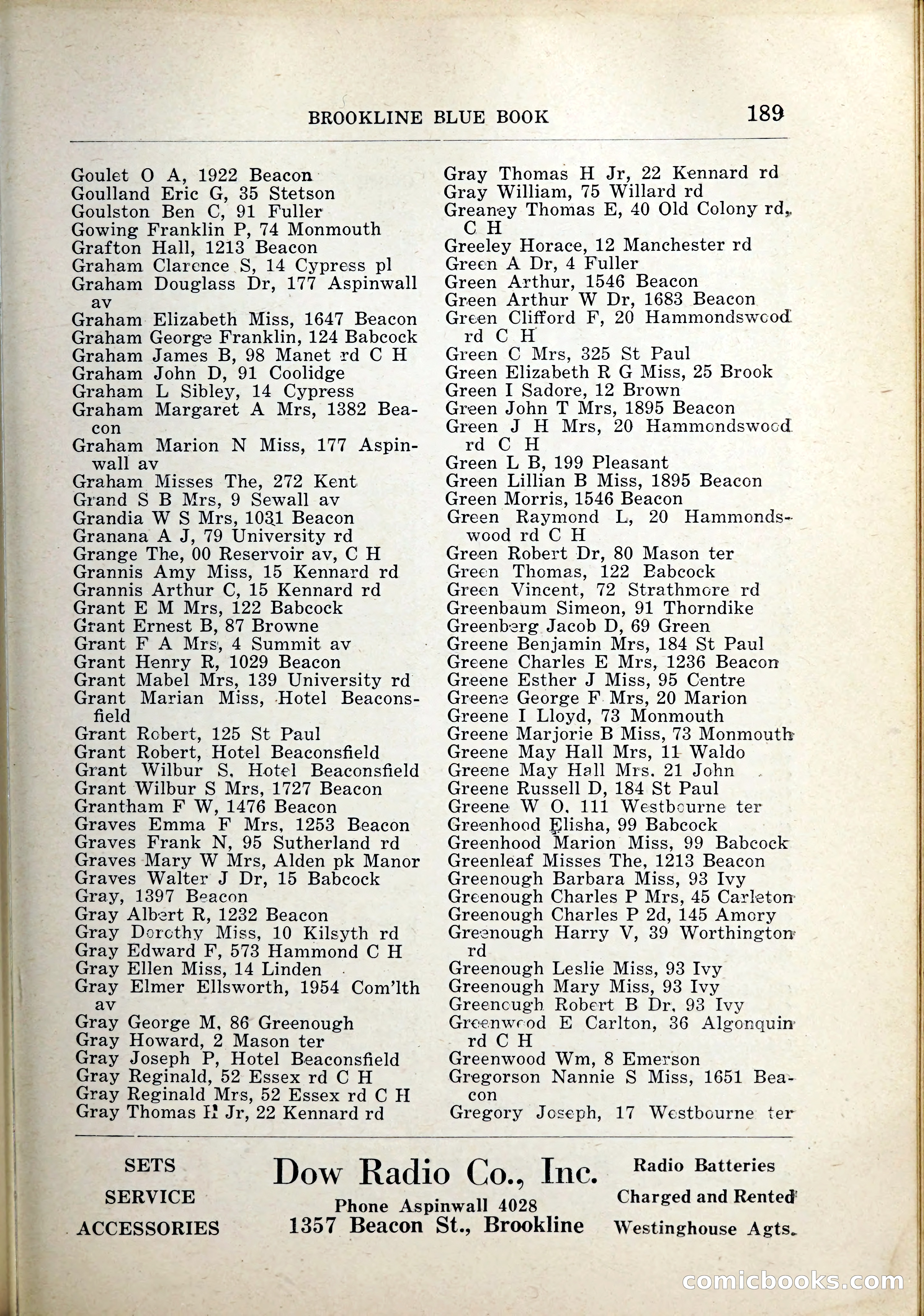 Blue Book of Brookline, 1926 — page 224 of 327