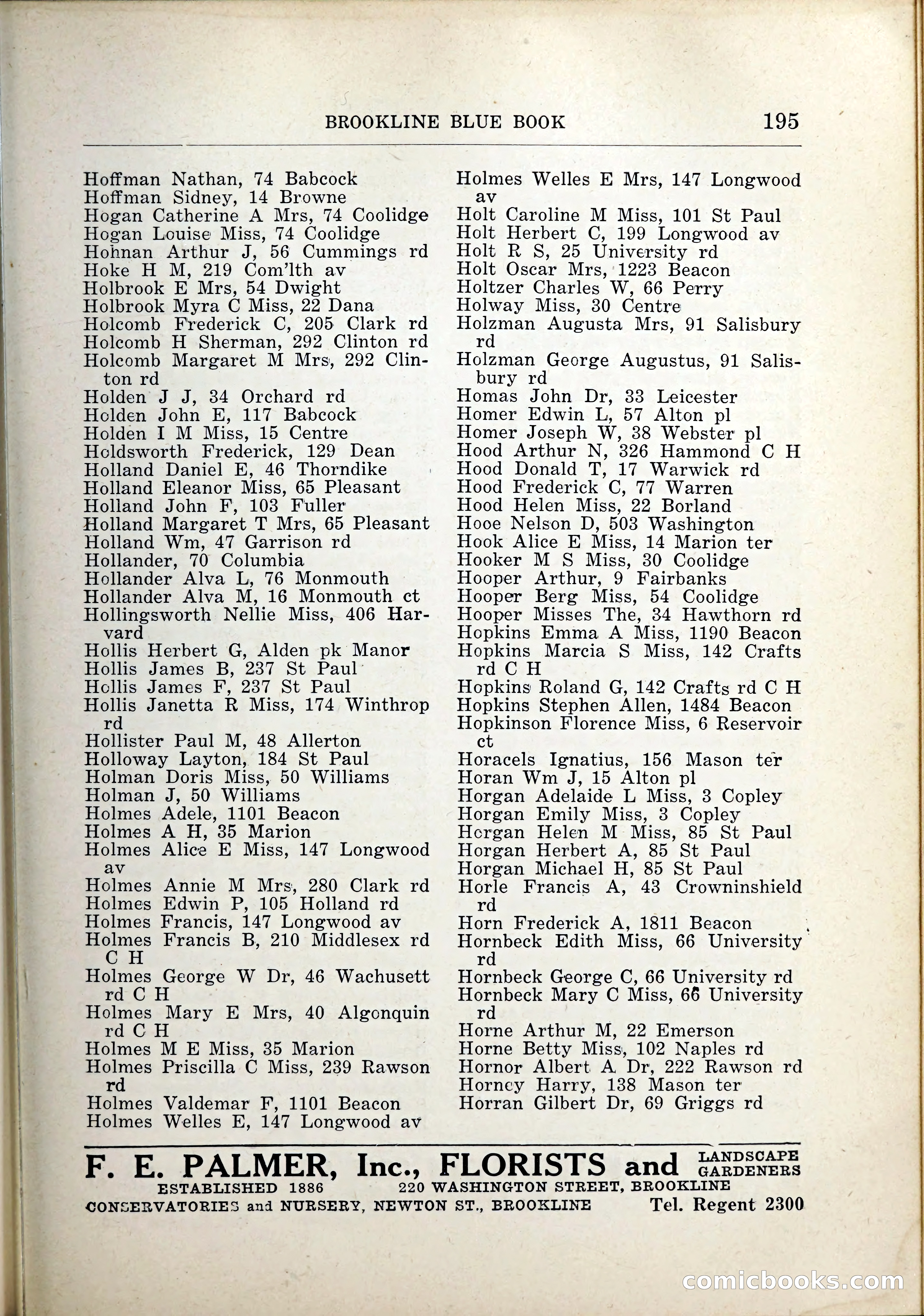 Blue Book of Brookline, 1926 — page 230 of 327