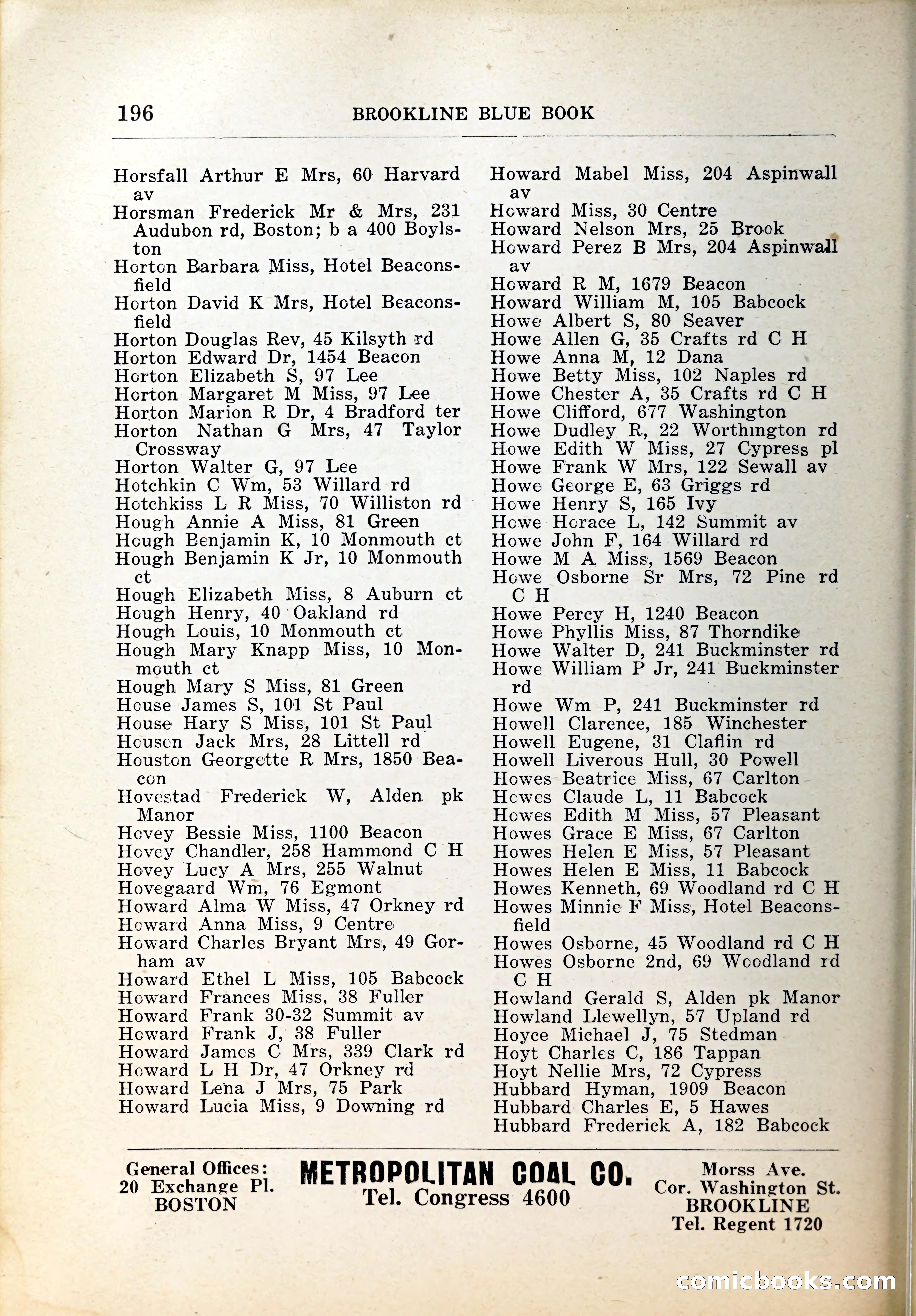 Blue Book of Brookline, 1926 — page 231 of 327