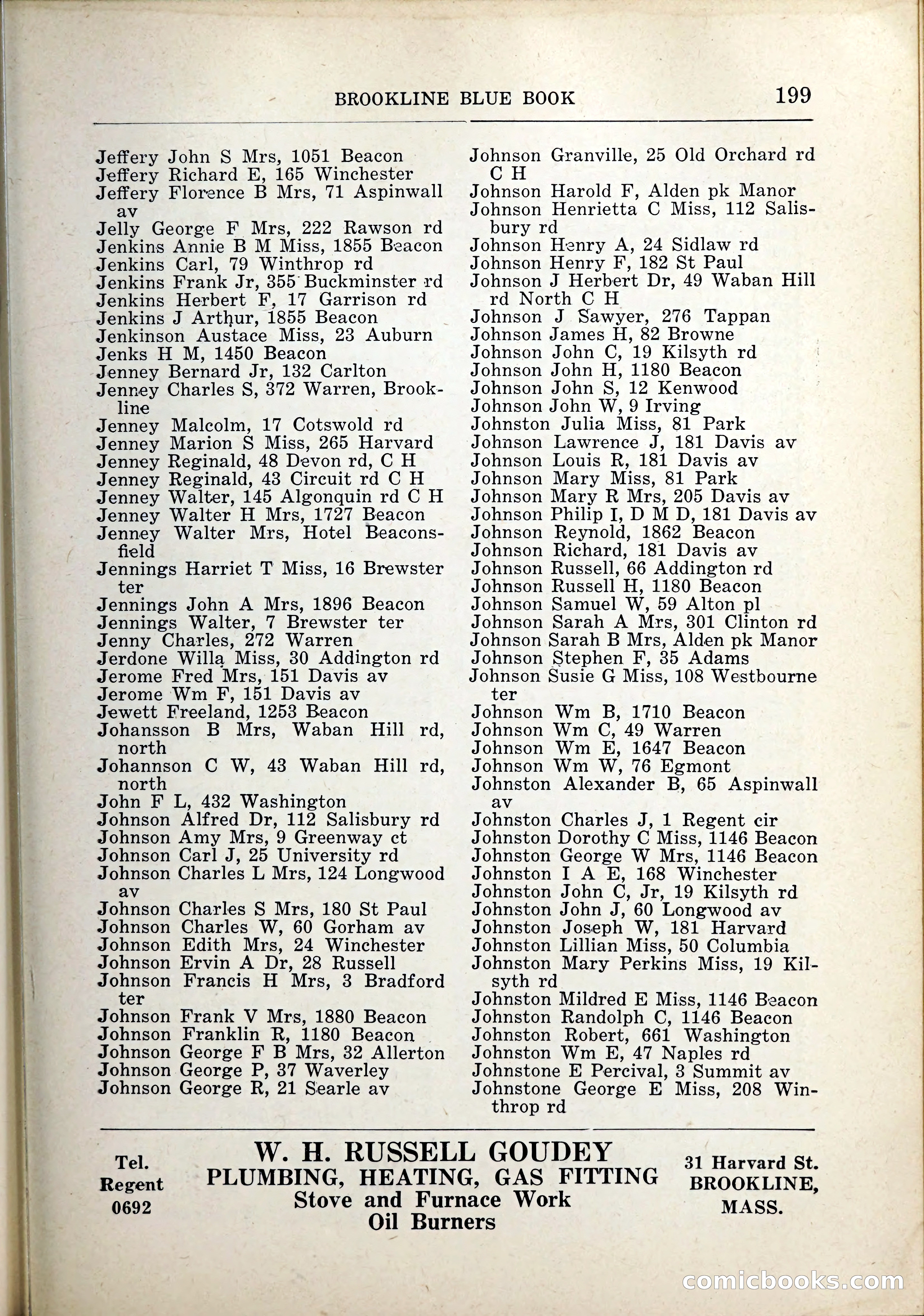 Blue Book of Brookline, 1926 — page 234 of 327