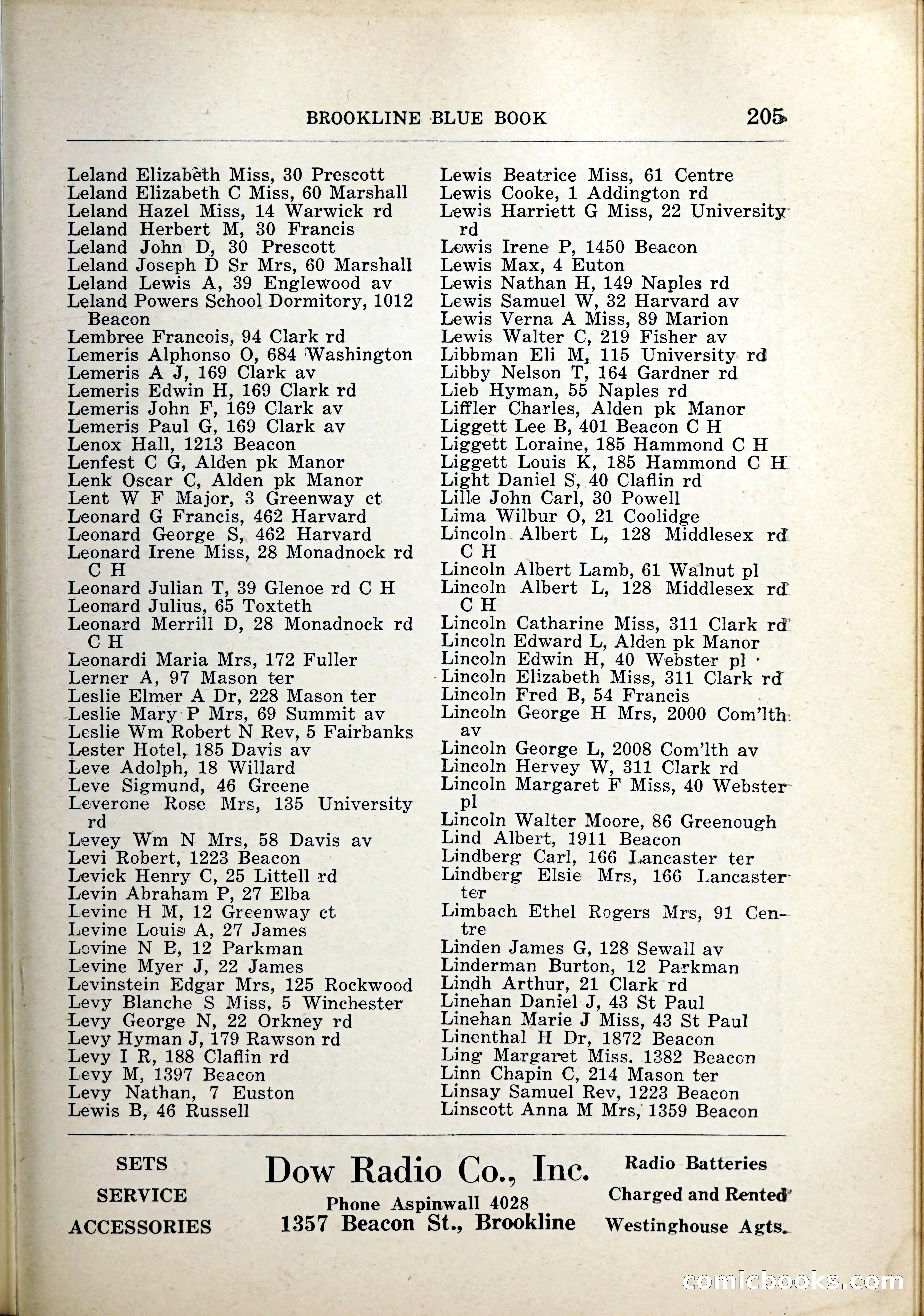 Blue Book of Brookline, 1926 — page 240 of 327