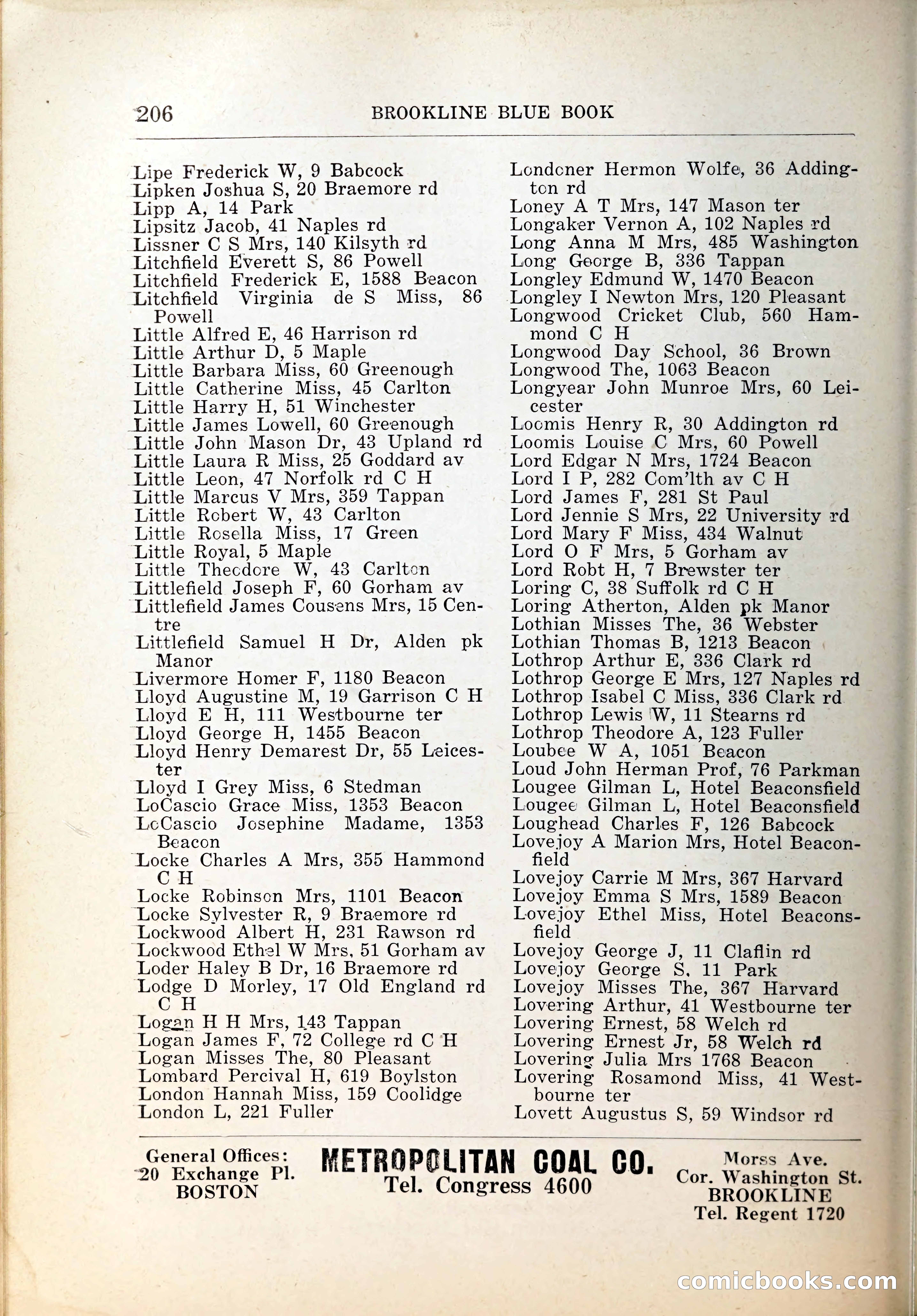 Blue Book of Brookline, 1926 — page 241 of 327