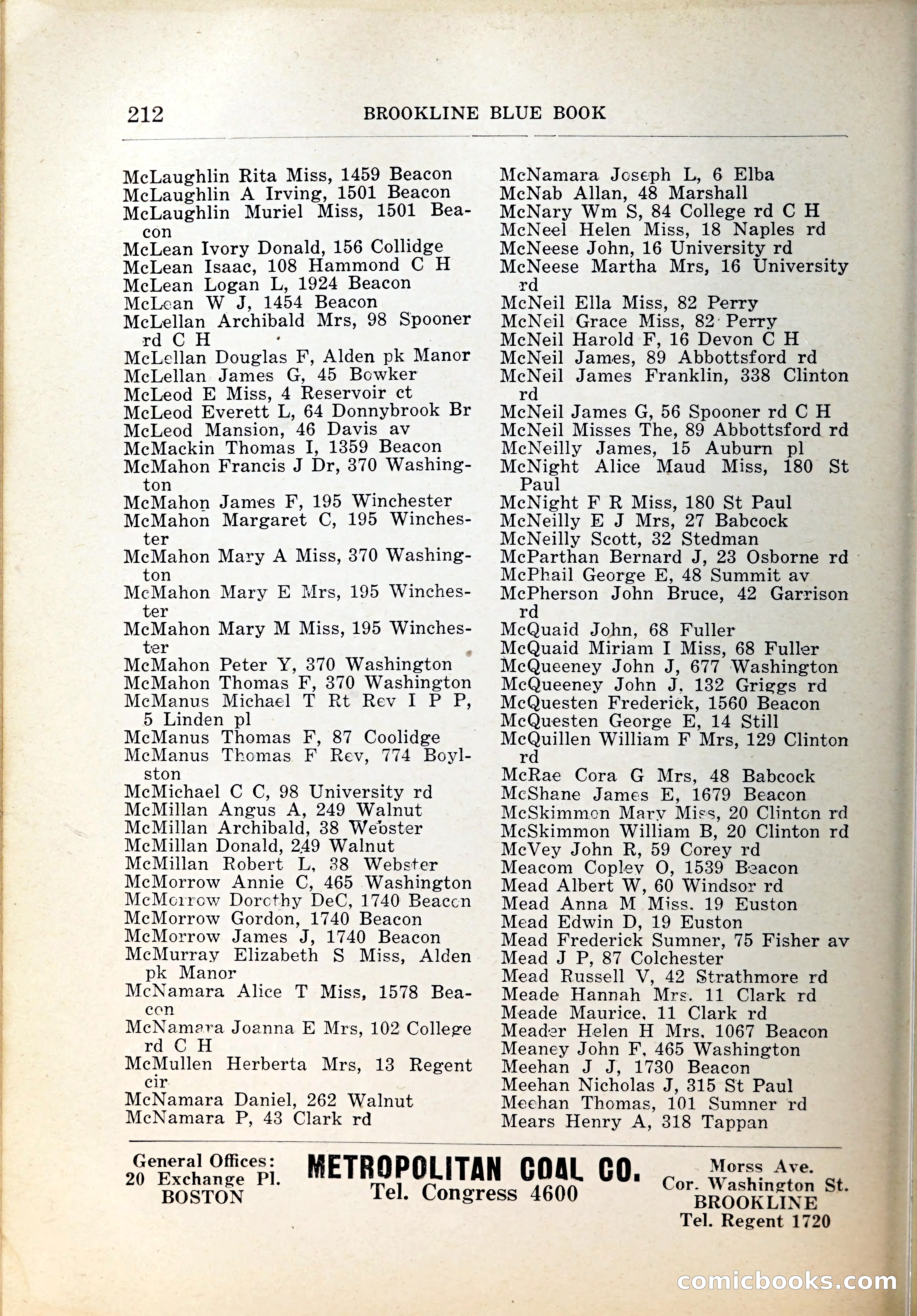 Blue Book of Brookline, 1926 — page 247 of 327