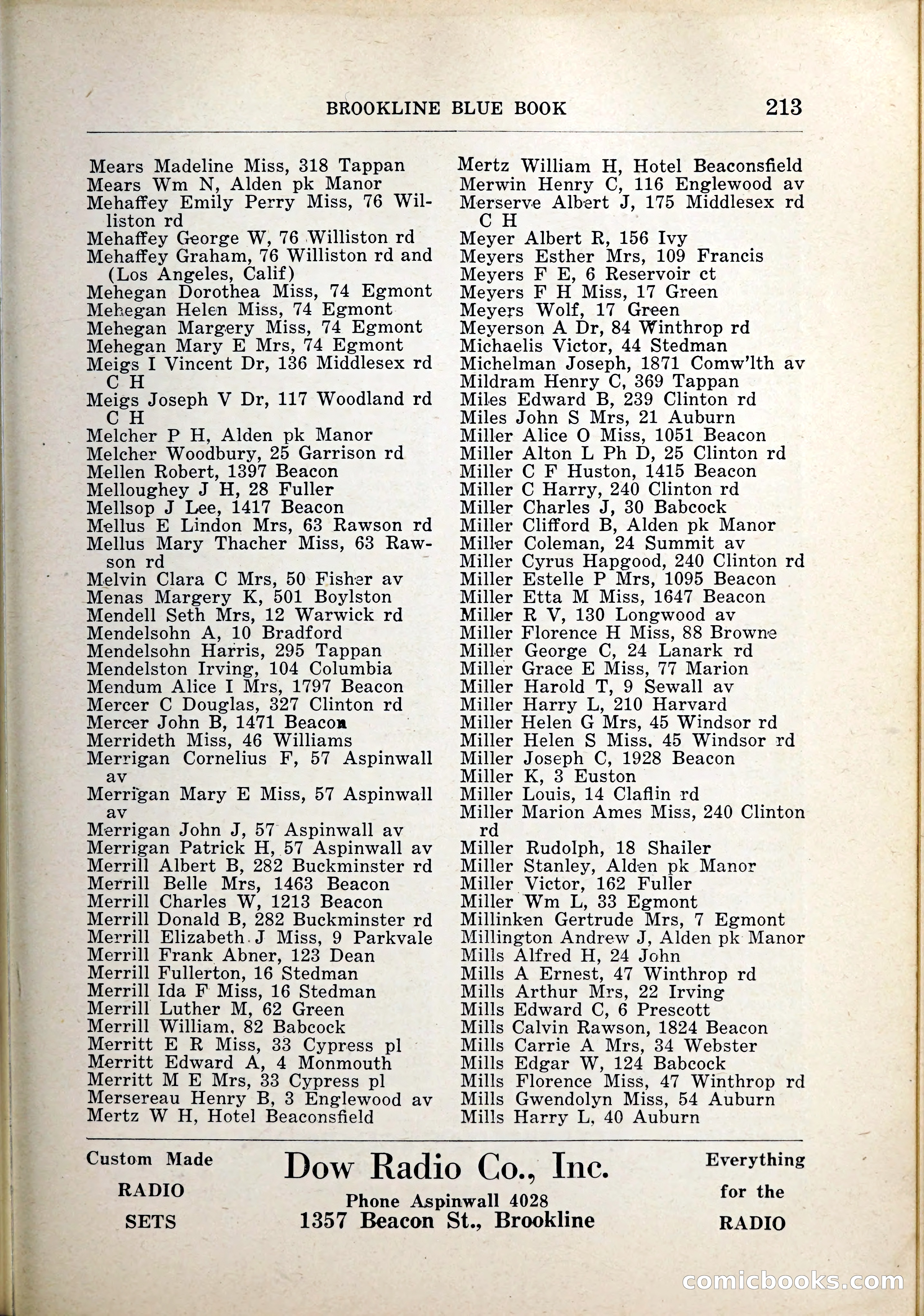 Blue Book of Brookline, 1926 — page 248 of 327