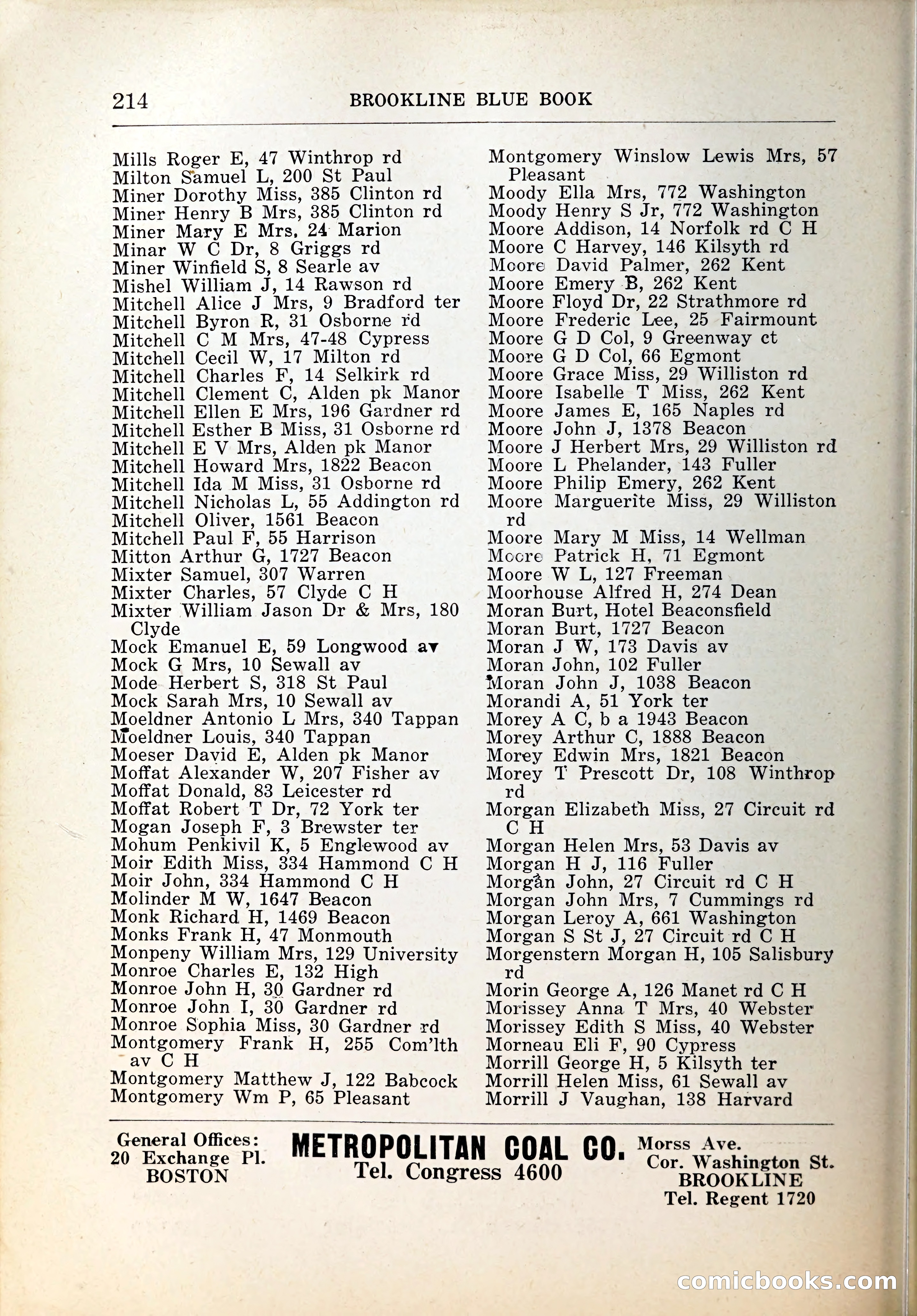 Blue Book of Brookline, 1926 — page 249 of 327
