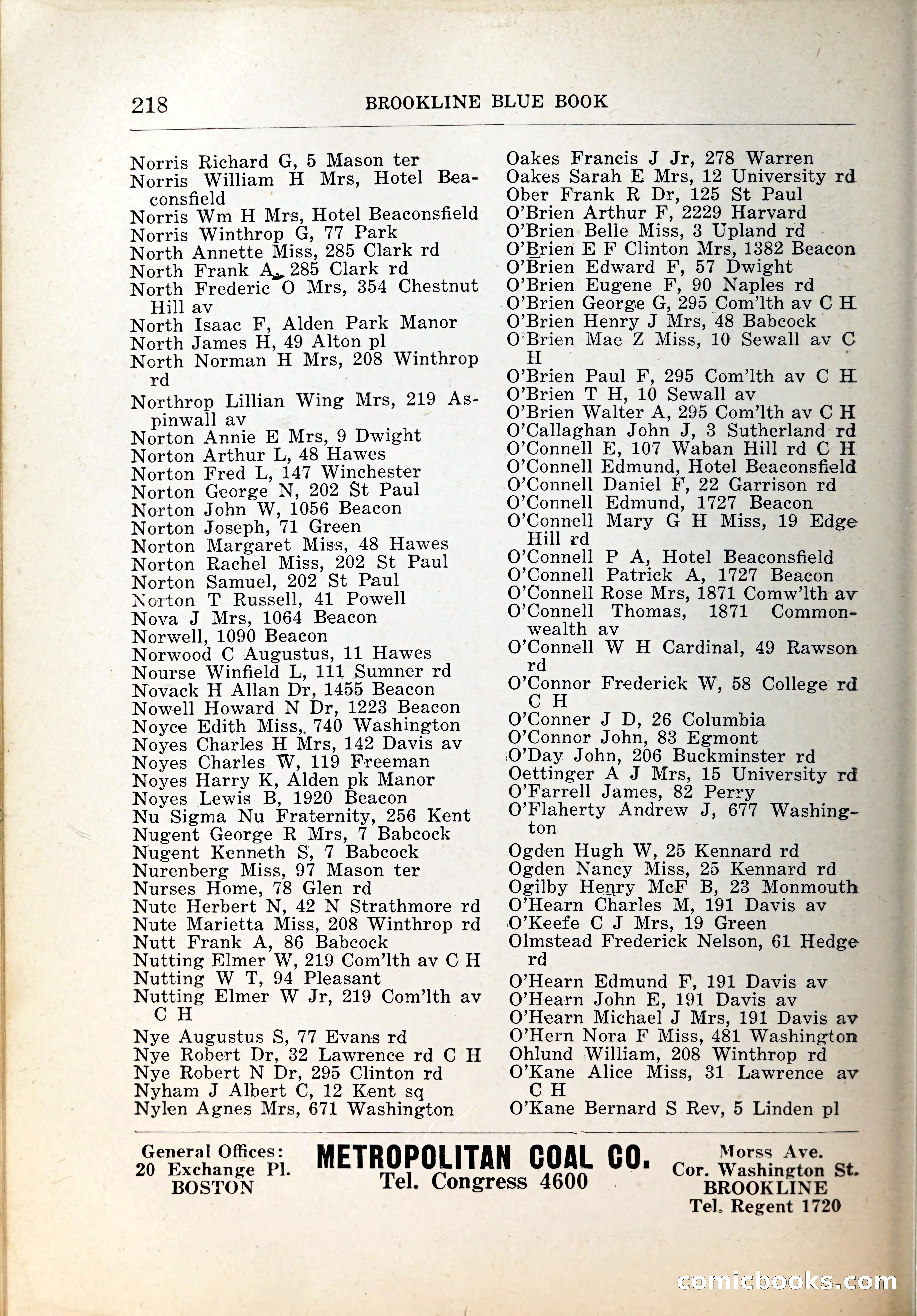 Blue Book of Brookline, 1926 — page 253 of 327