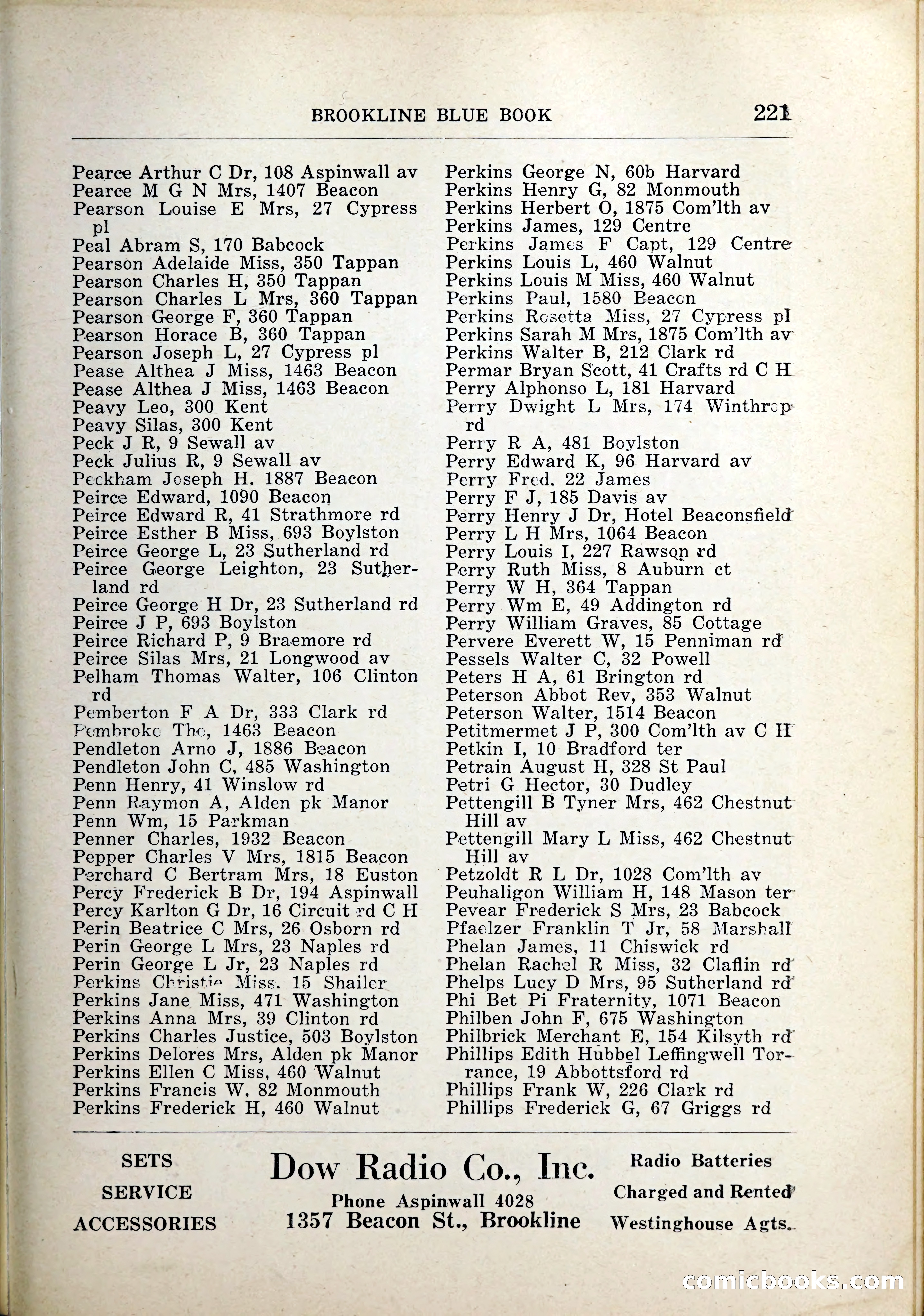 Blue Book of Brookline, 1926 — page 256 of 327