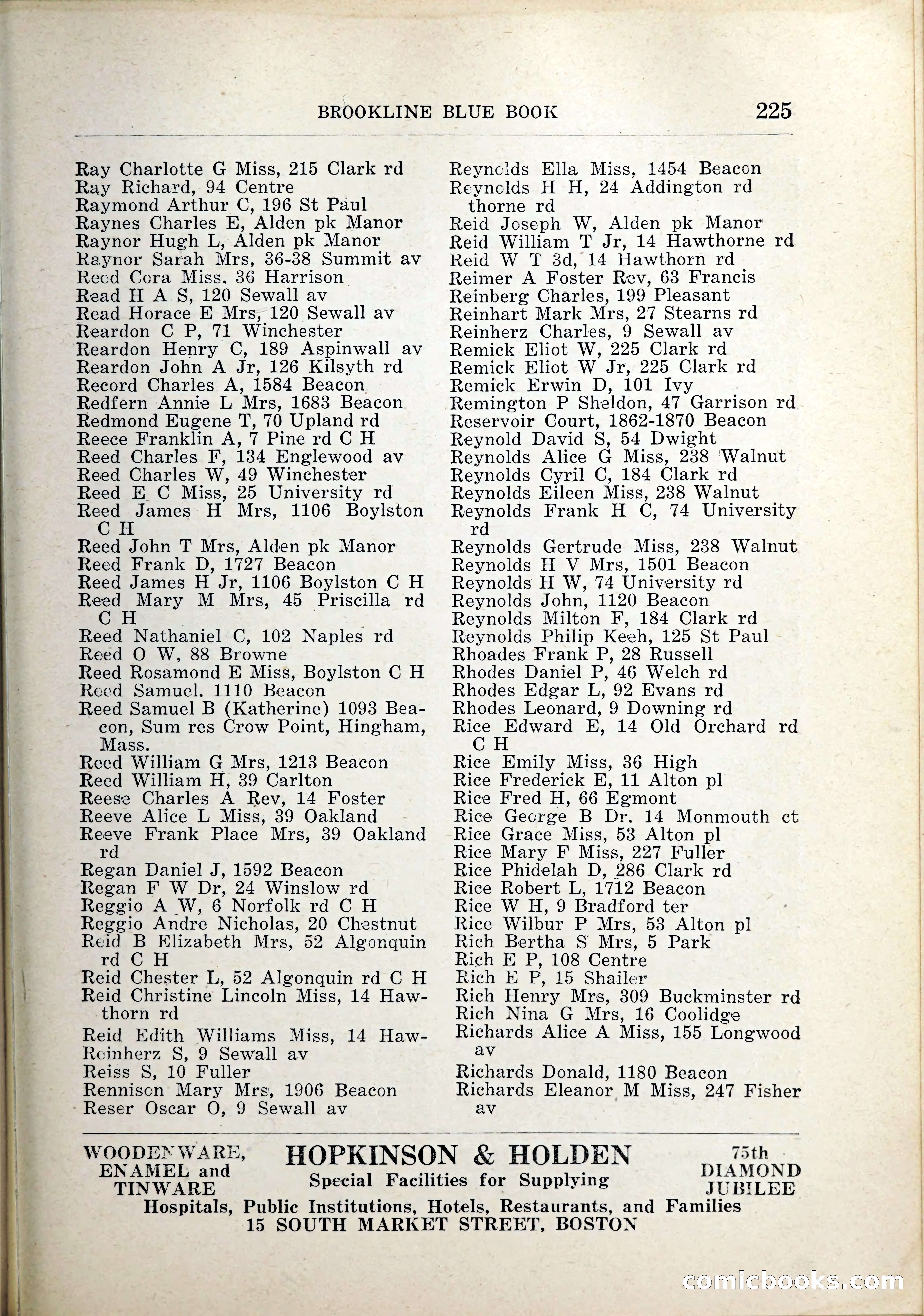 Blue Book of Brookline, 1926 — page 260 of 327