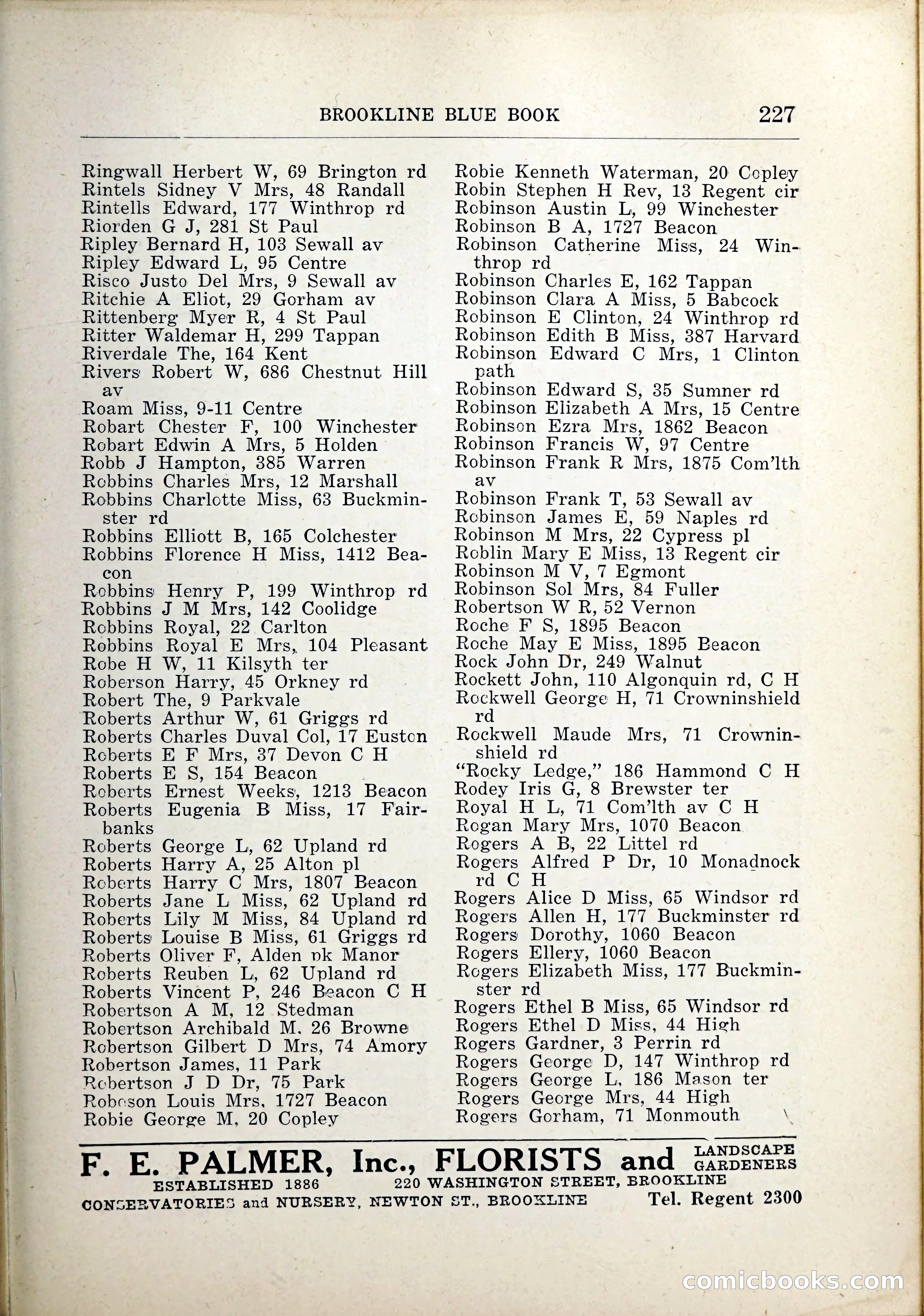Blue Book of Brookline, 1926 — page 262 of 327