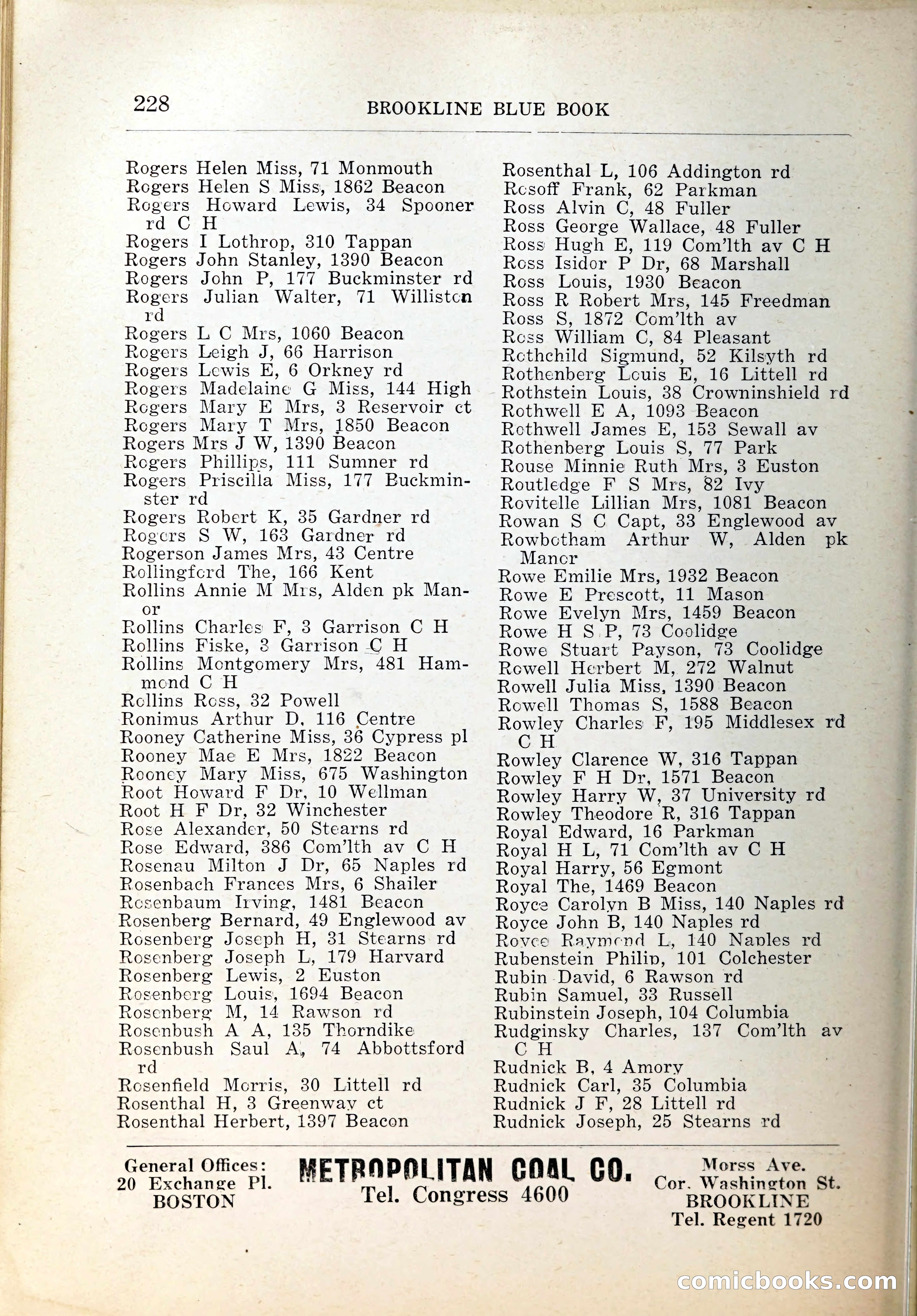 Blue Book of Brookline, 1926 — page 263 of 327