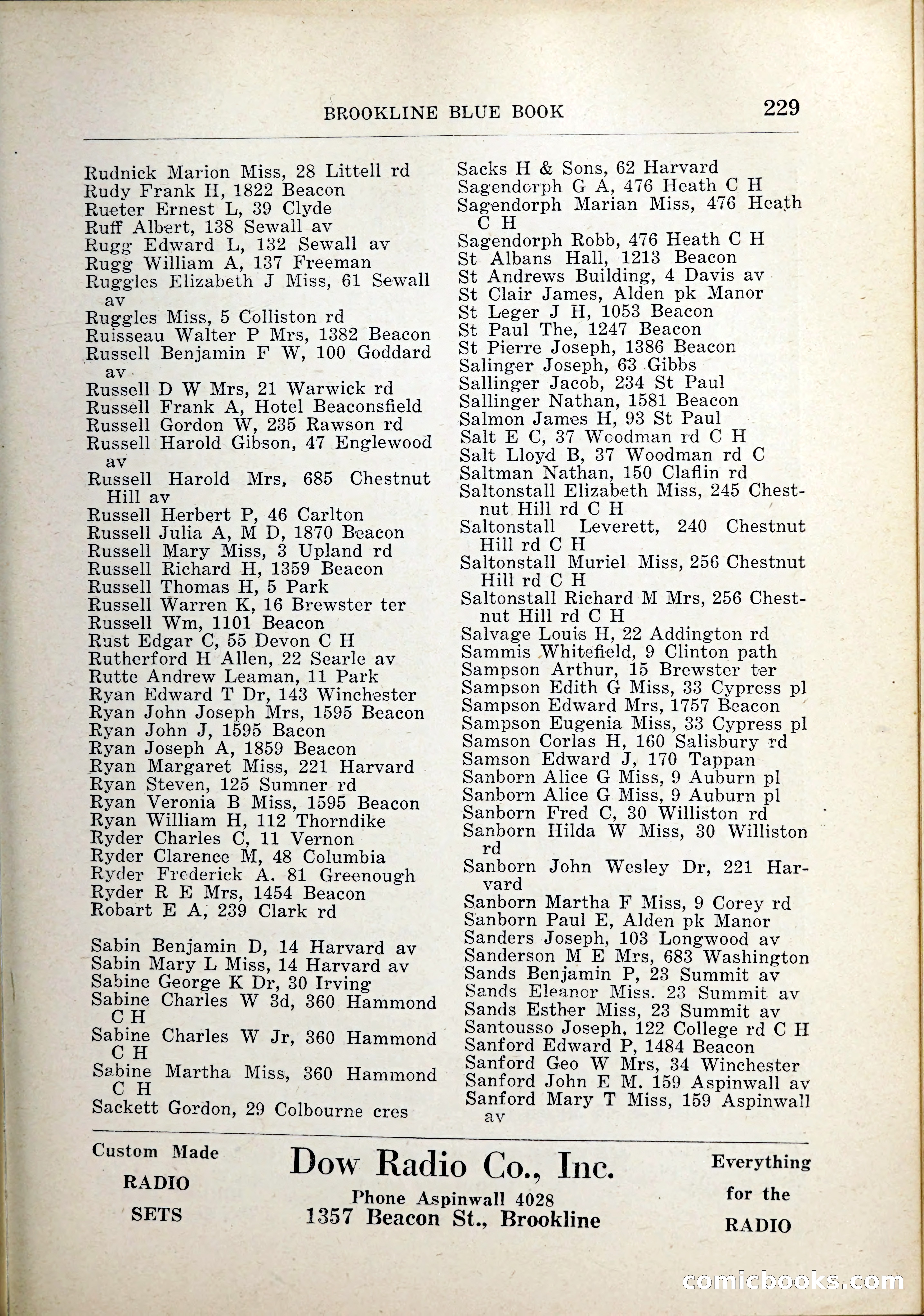 Blue Book of Brookline, 1926 — page 264 of 327
