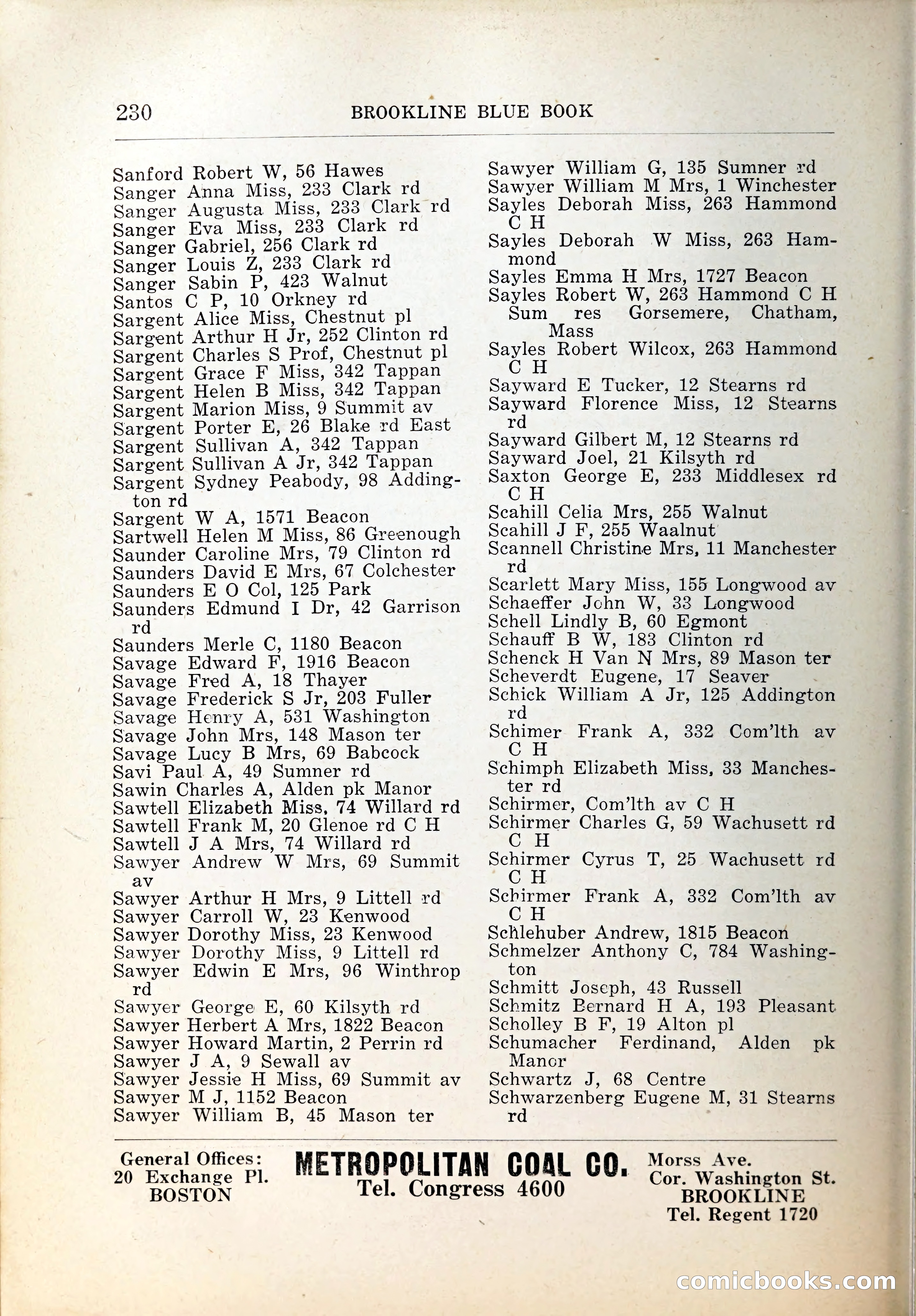 Blue Book of Brookline, 1926 — page 265 of 327