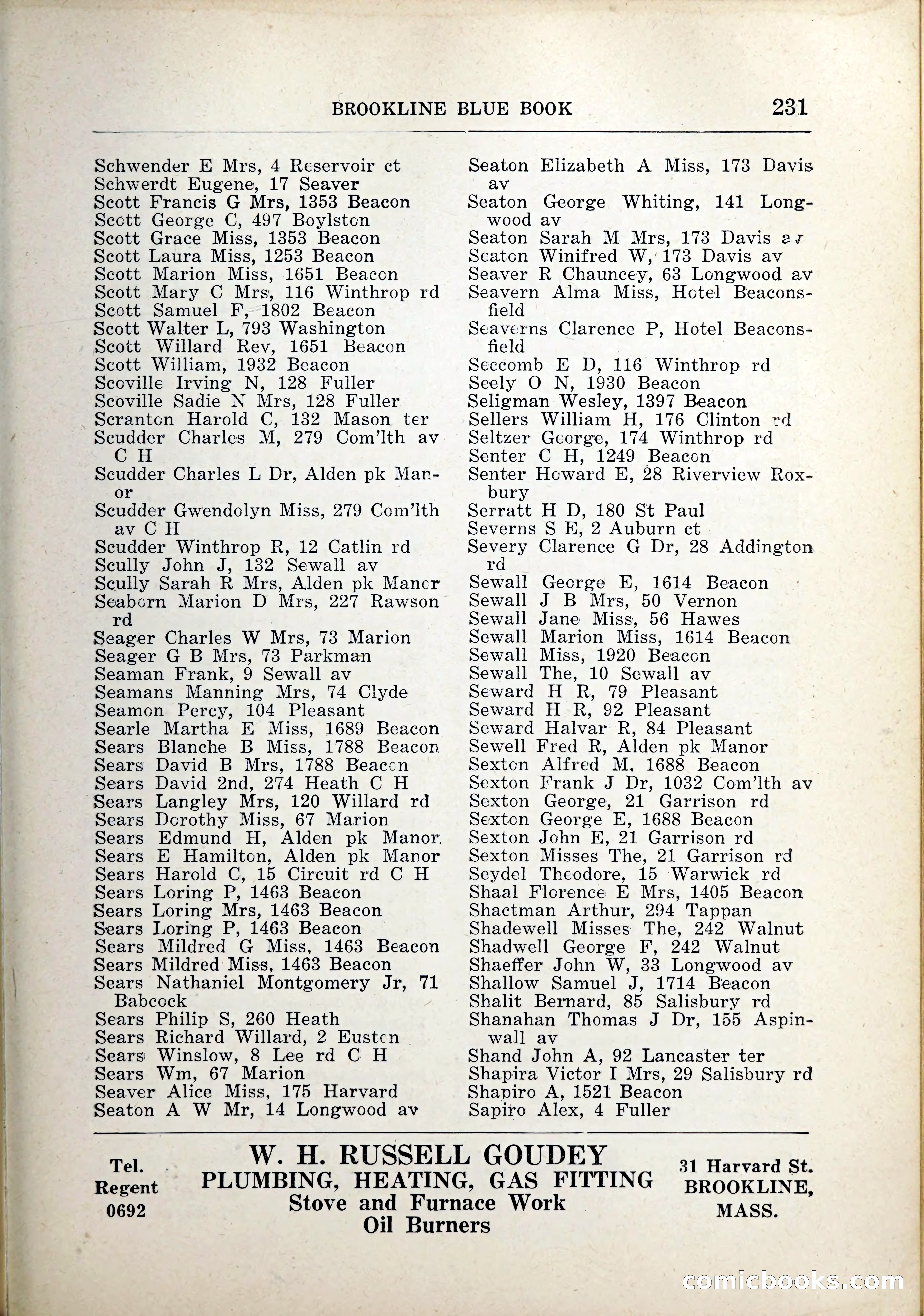Blue Book of Brookline, 1926 — page 266 of 327