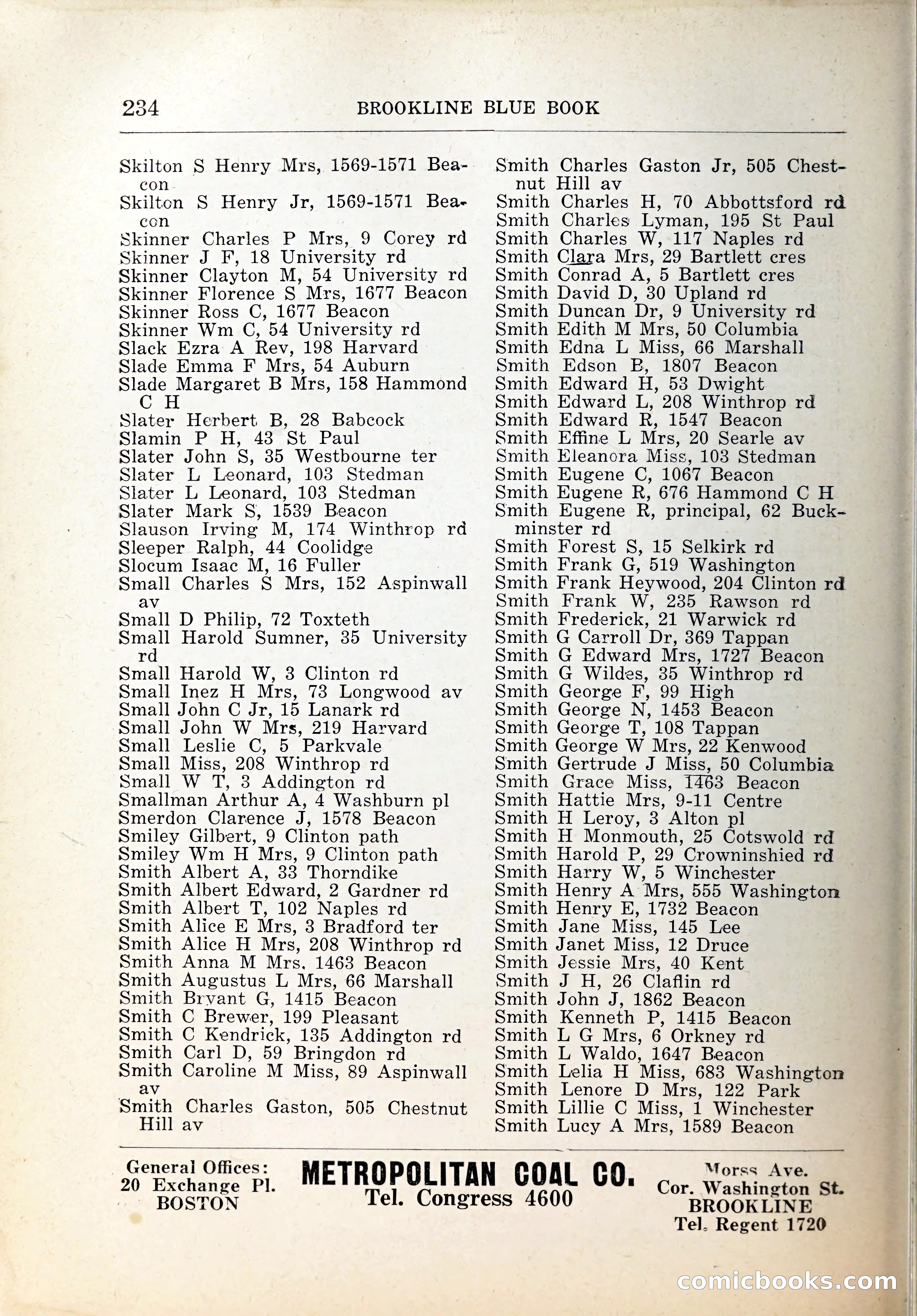 Blue Book of Brookline, 1926 — page 269 of 327