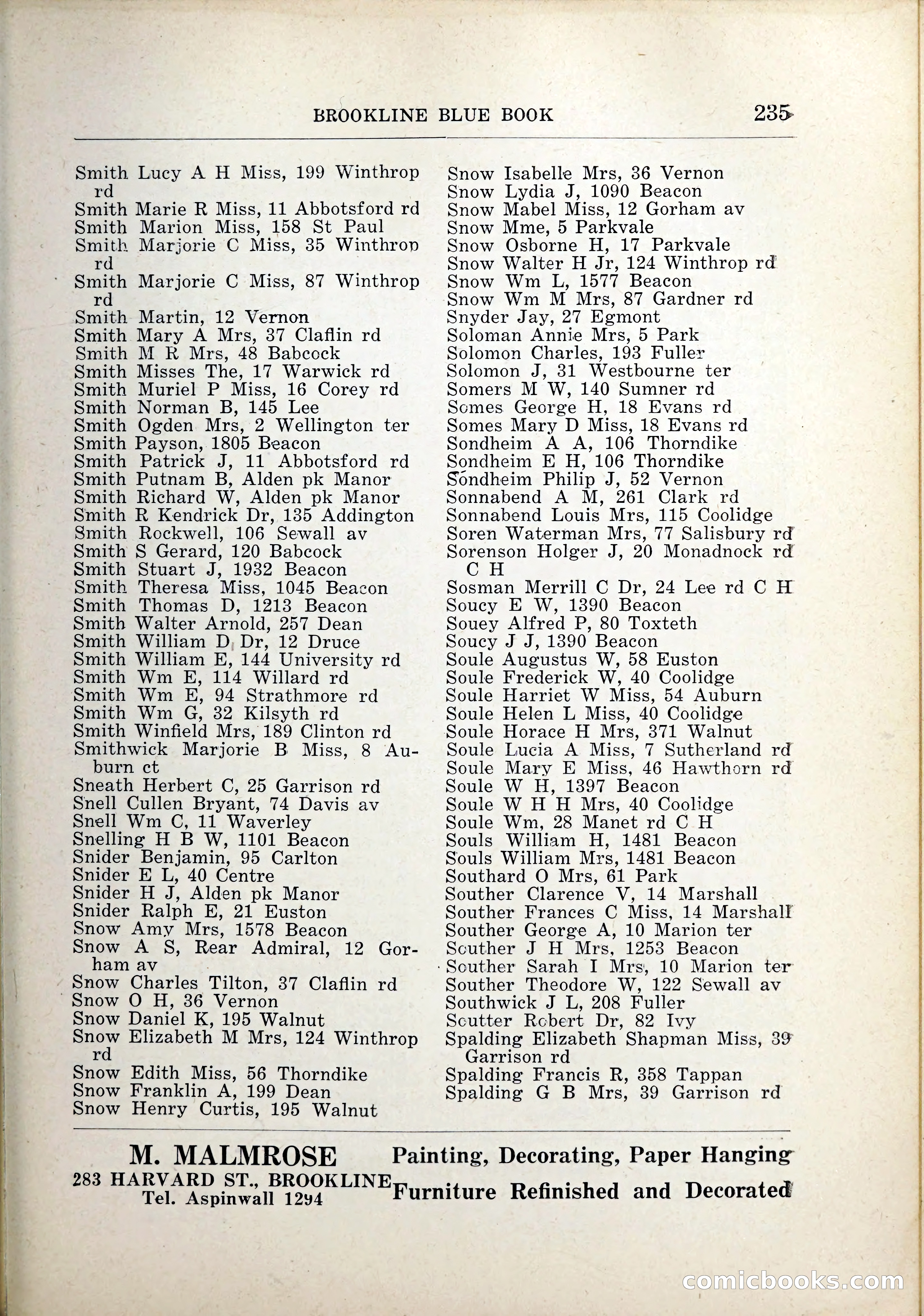 Blue Book of Brookline, 1926 — page 270 of 327