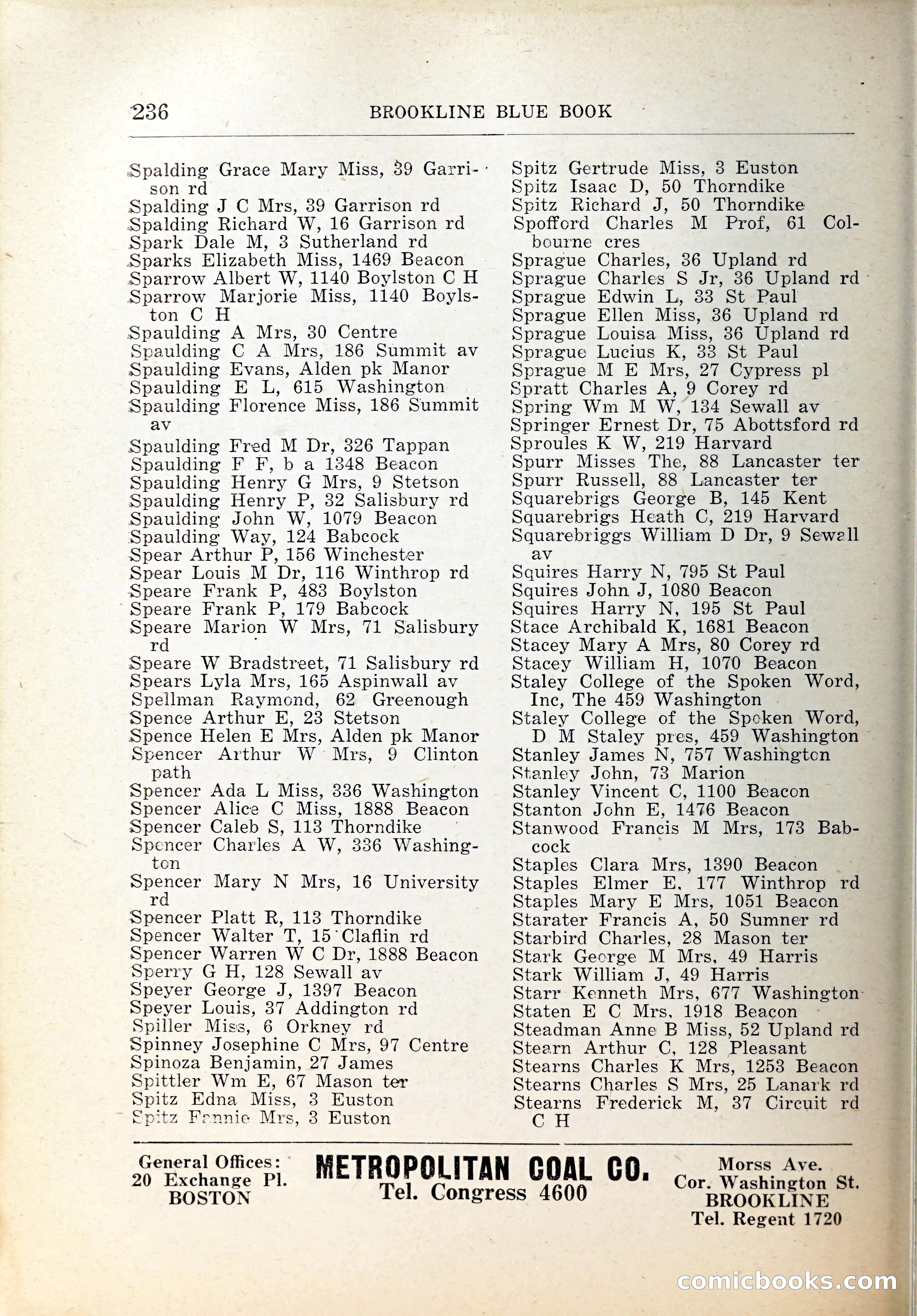 Blue Book of Brookline, 1926 — page 271 of 327
