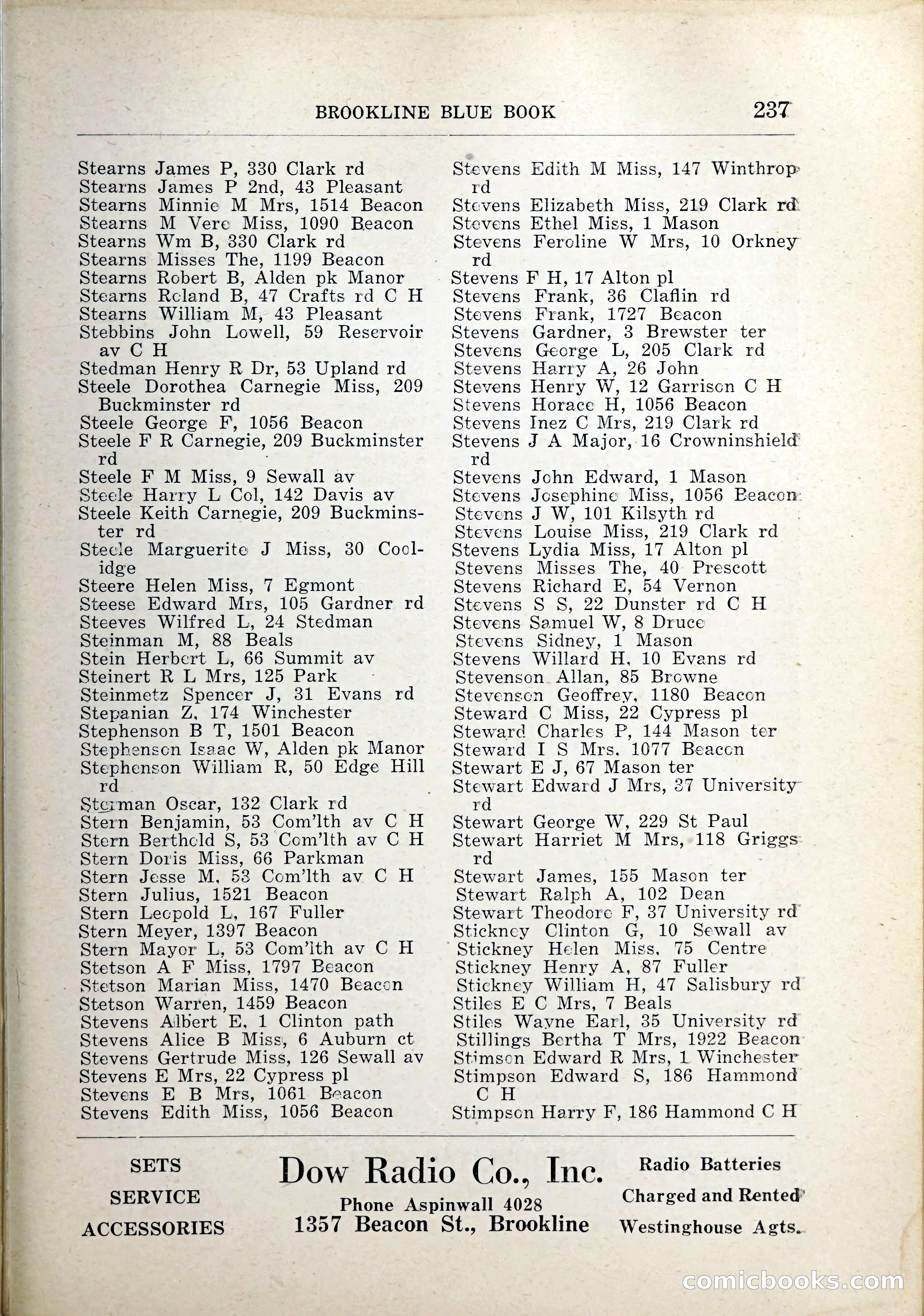 Blue Book of Brookline, 1926 — page 272 of 327