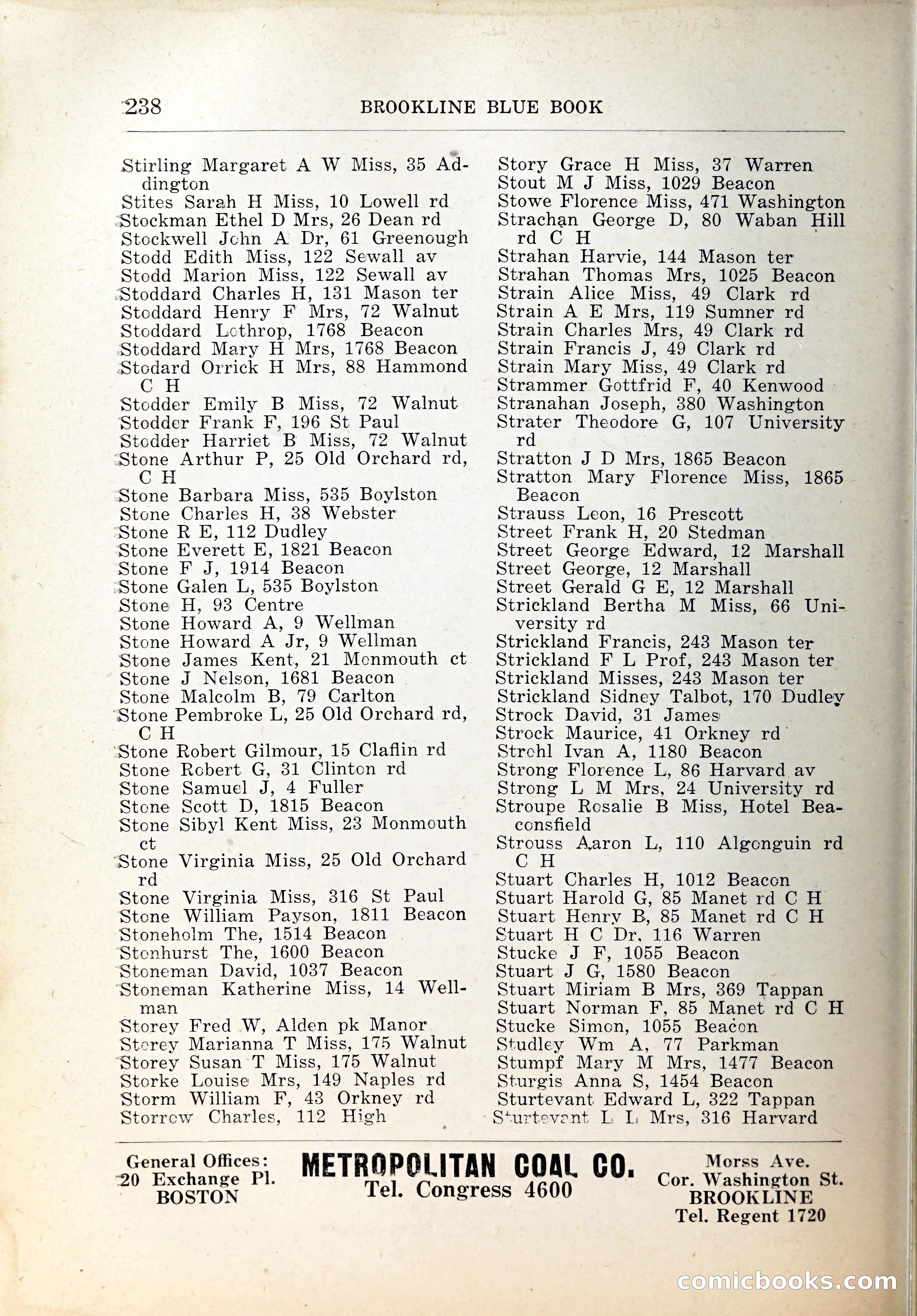 Blue Book of Brookline, 1926 — page 273 of 327
