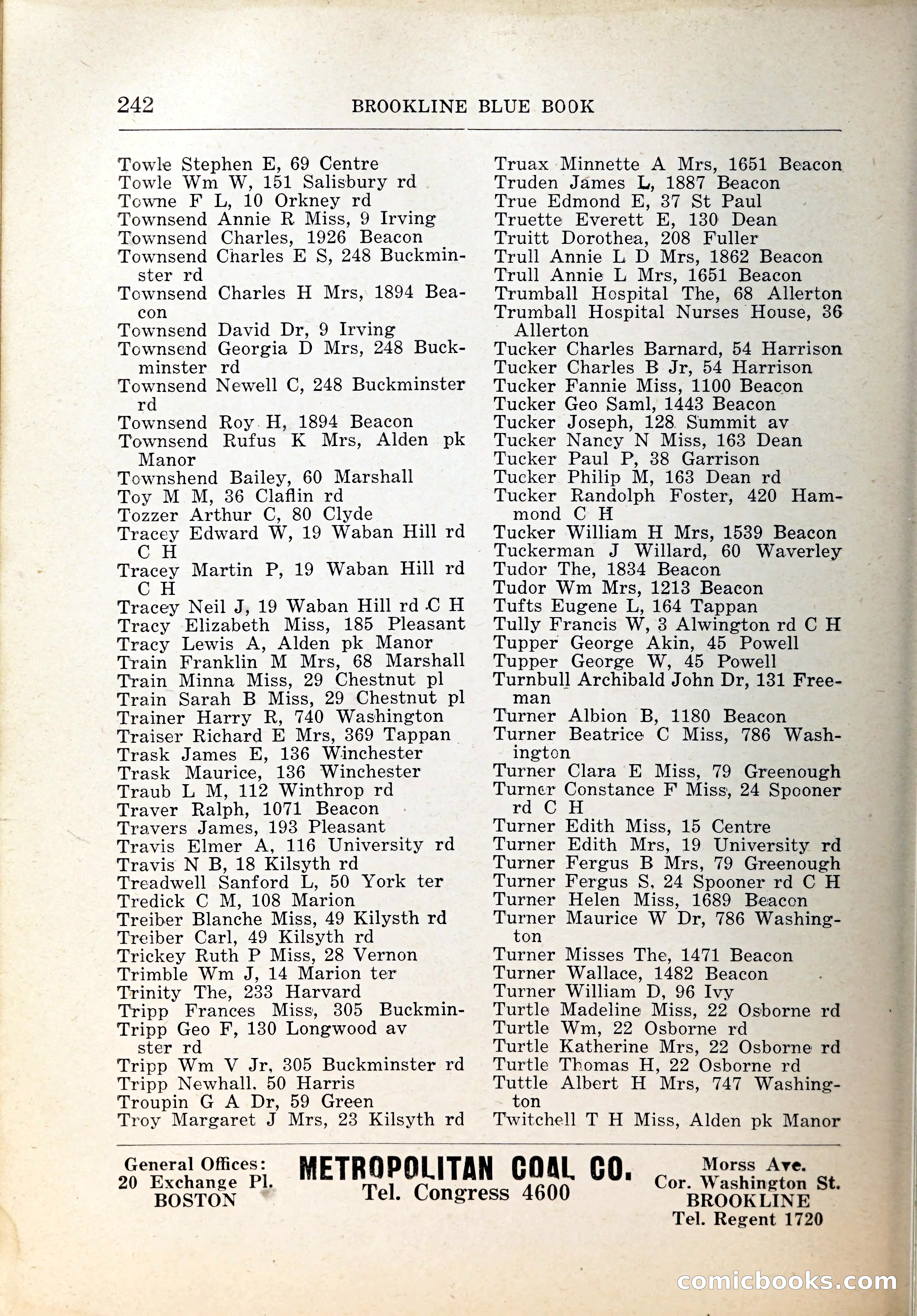 Blue Book of Brookline, 1926 — page 277 of 327