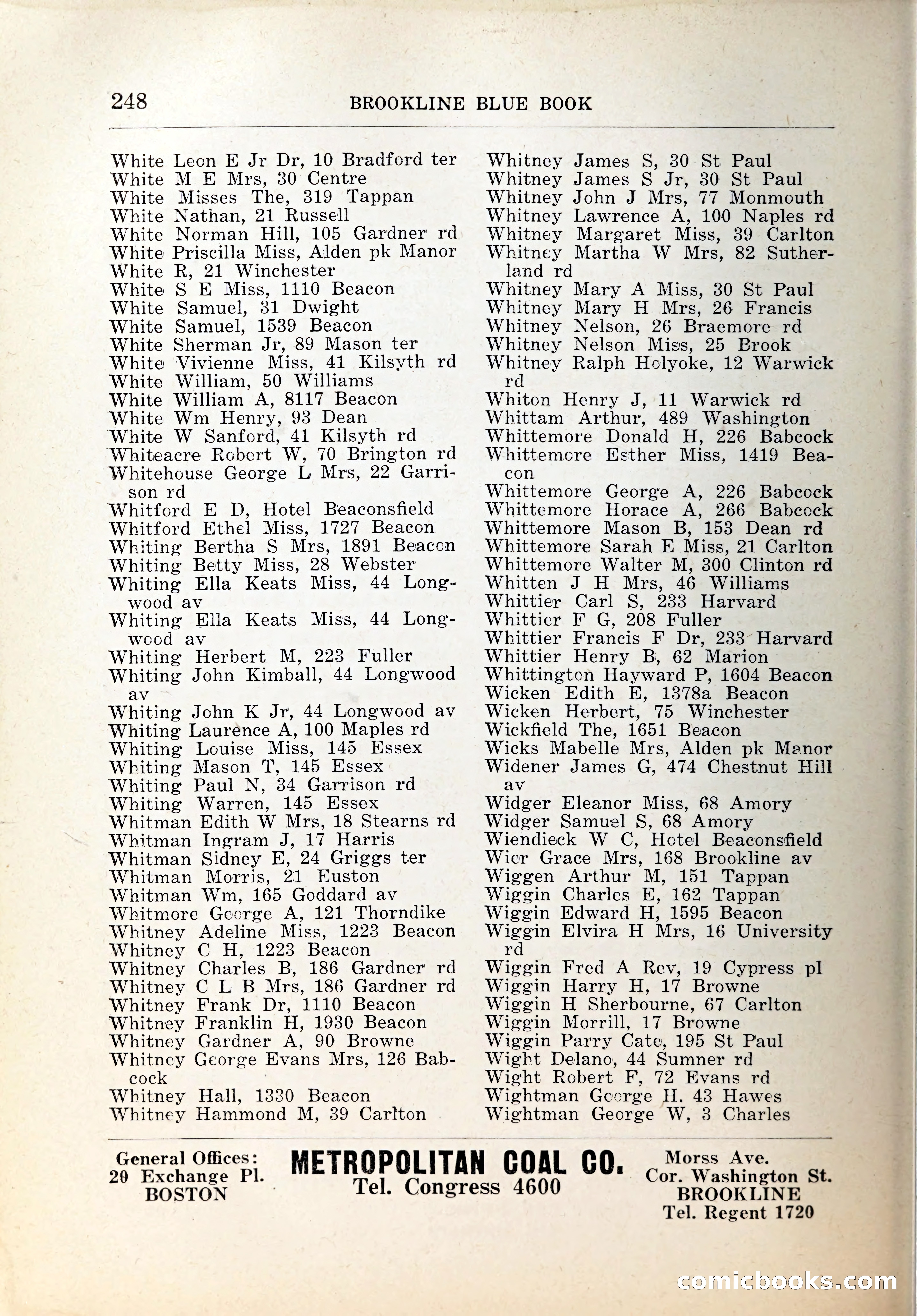Blue Book of Brookline, 1926 — page 283 of 327
