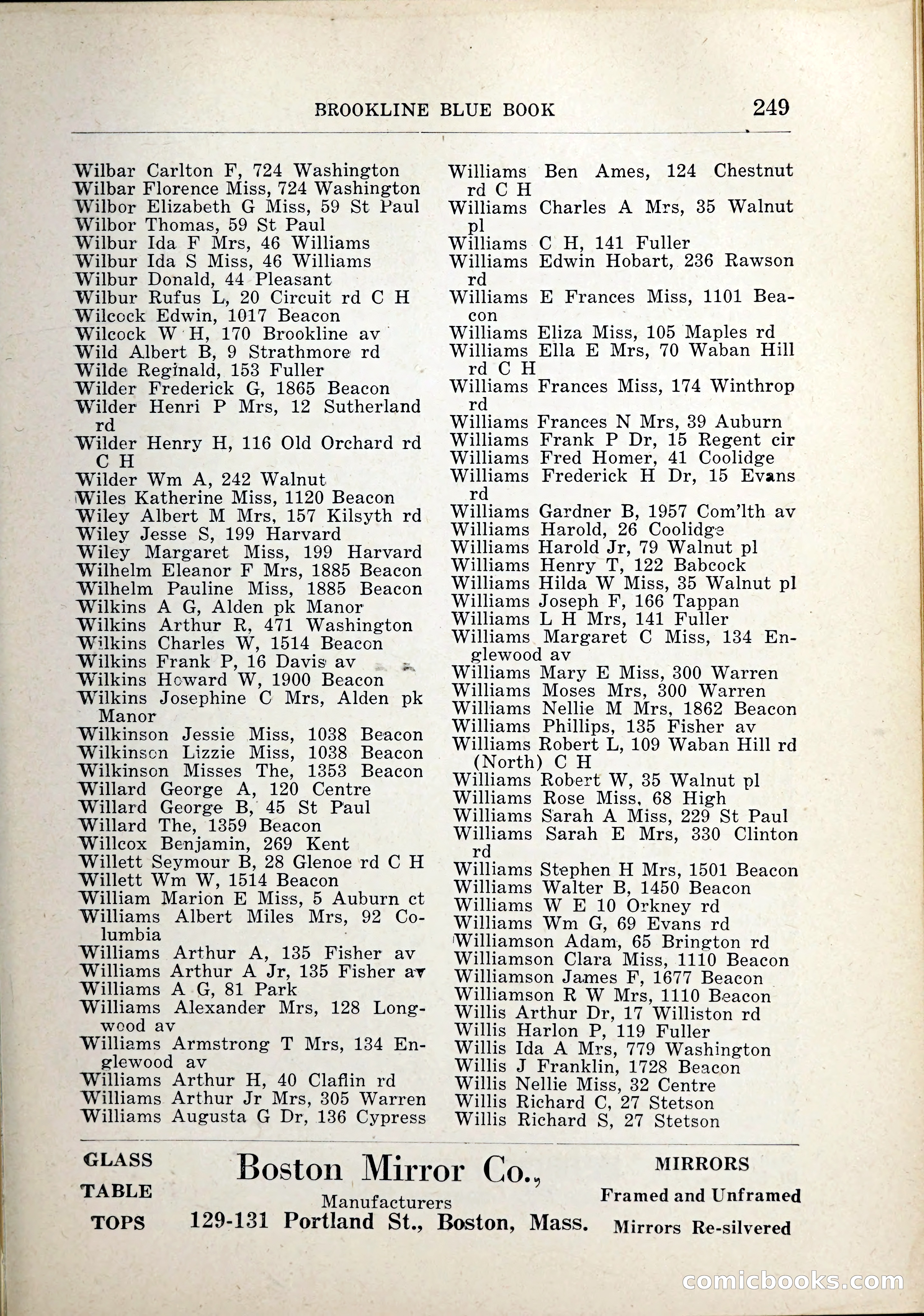 Blue Book of Brookline, 1926 — page 284 of 327